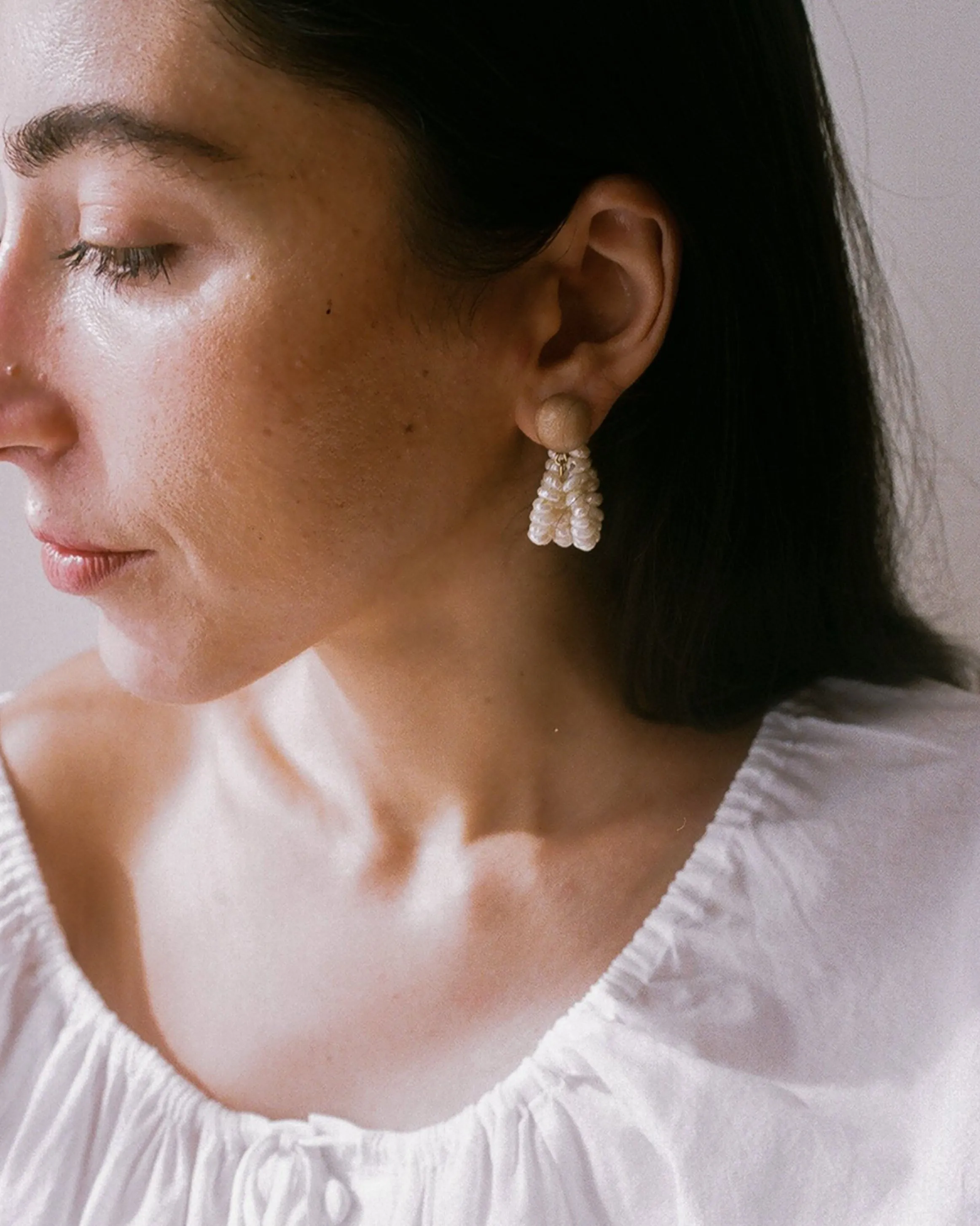 Pearl Cluster Earrings sold by Clare Vivier product image thumbnail 3