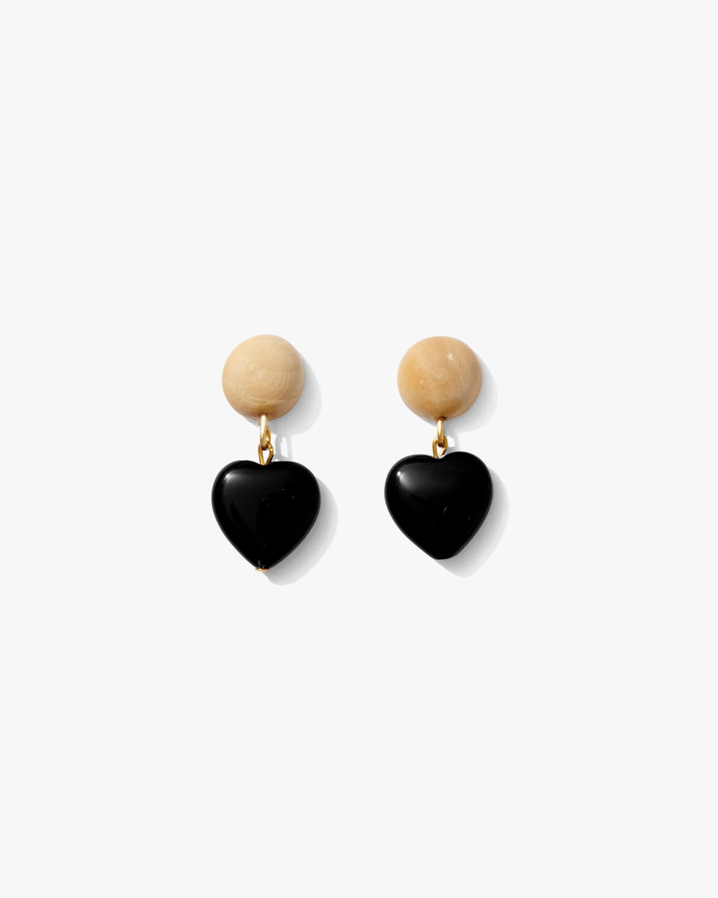 Black Heart Drop Earrings sold by Clare Vivier