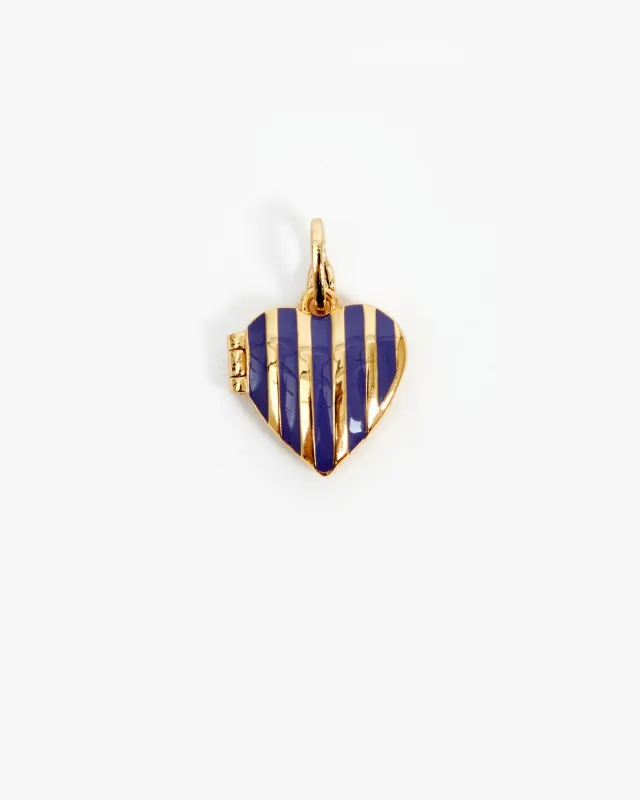 Stripe Heart Locket sold by Clare Vivier