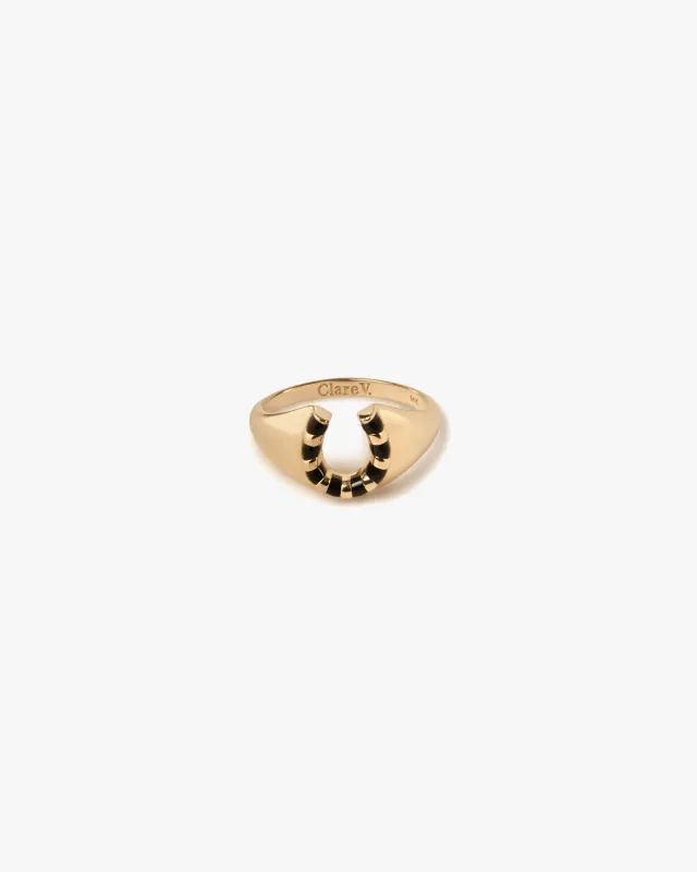 Bonne Chance Signet Pinky Ring sold by Clare Vivier