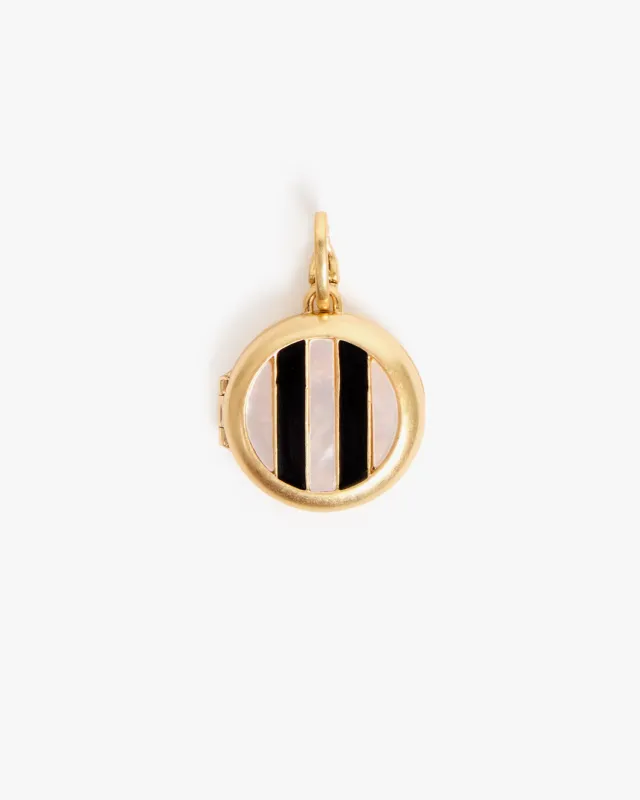 Pearl Stripe Locket sold by Clare Vivier