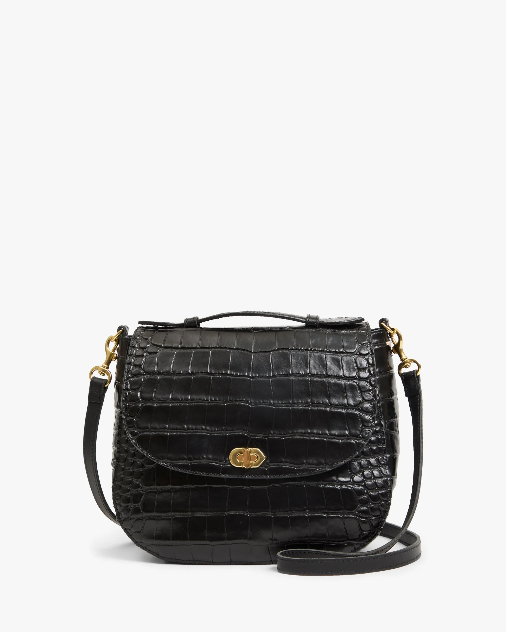 Turnlock Louis w/ Top Handle sold by Clare Vivier