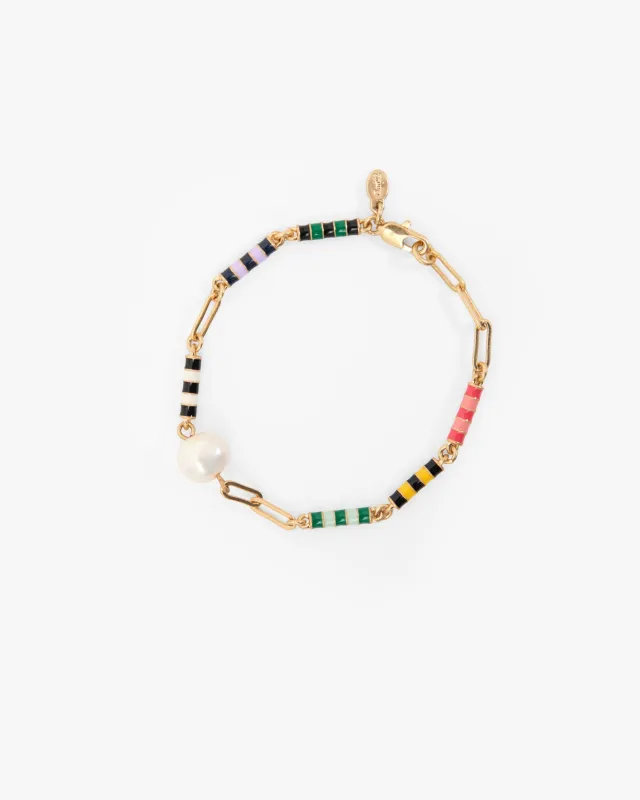Le Stripe Pearl Bracelet made by Clare Vivier