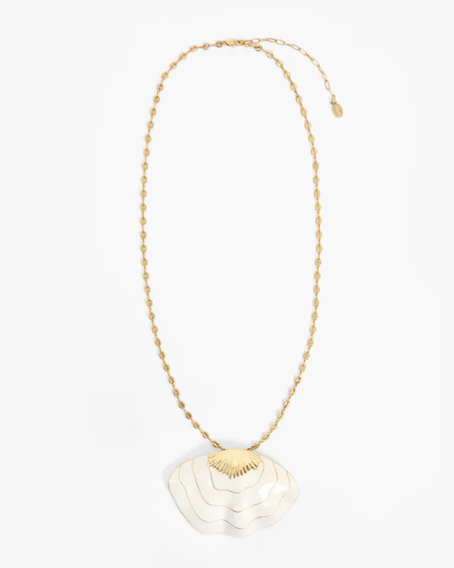 Clamshell Pendant Necklace made by Clare Vivier