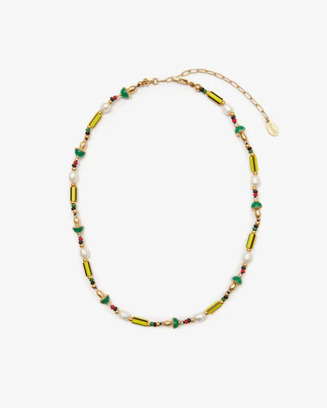 Beaded Stripe Necklace sold by Clare Vivier