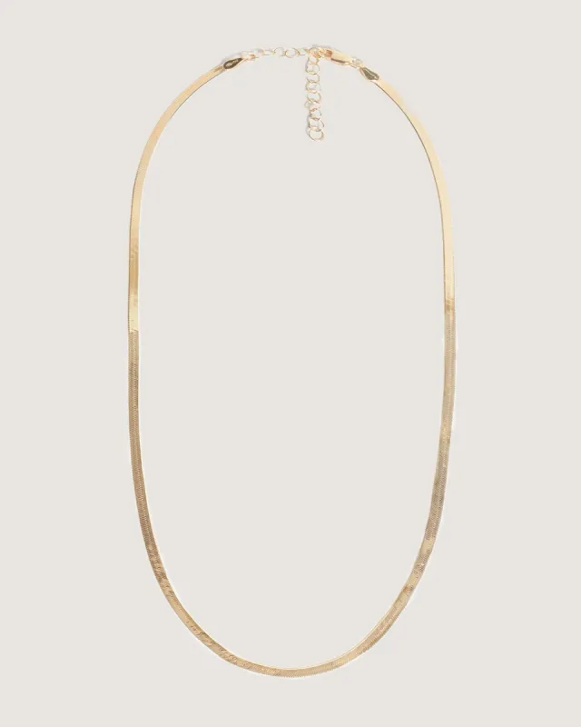 Carter Herringbone Chain Necklace sold by Clare Vivier