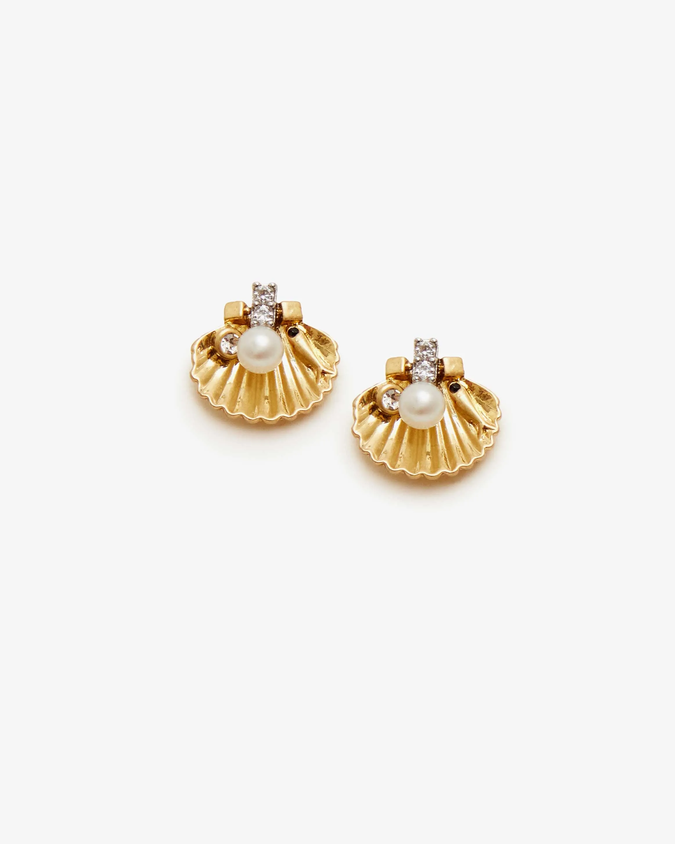 Scallop Stud Earrings sold by Clare Vivier