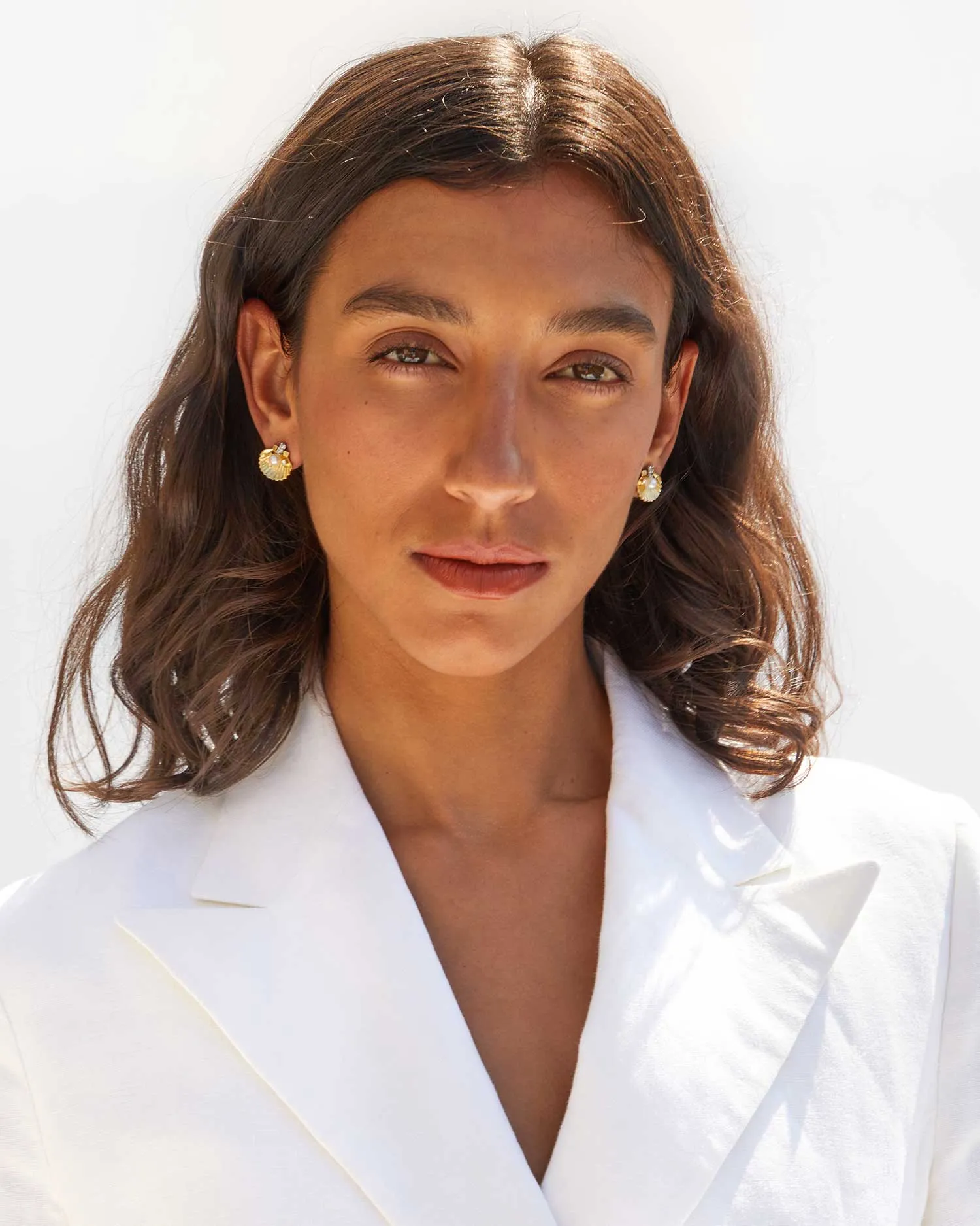 Scallop Stud Earrings sold by Clare Vivier product image thumbnail 2