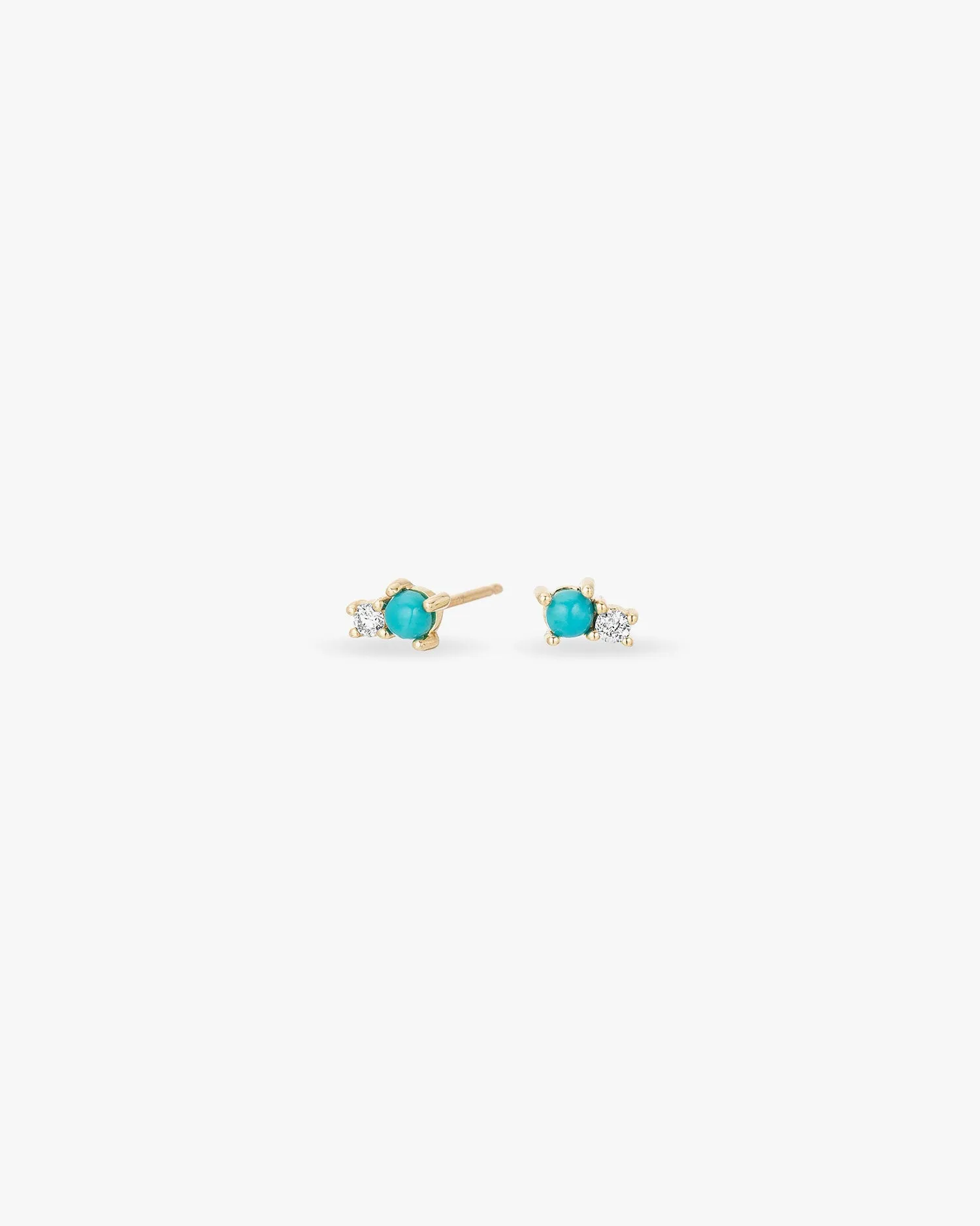 Turquoise & Diamond Amigos Posts sold by Clare Vivier