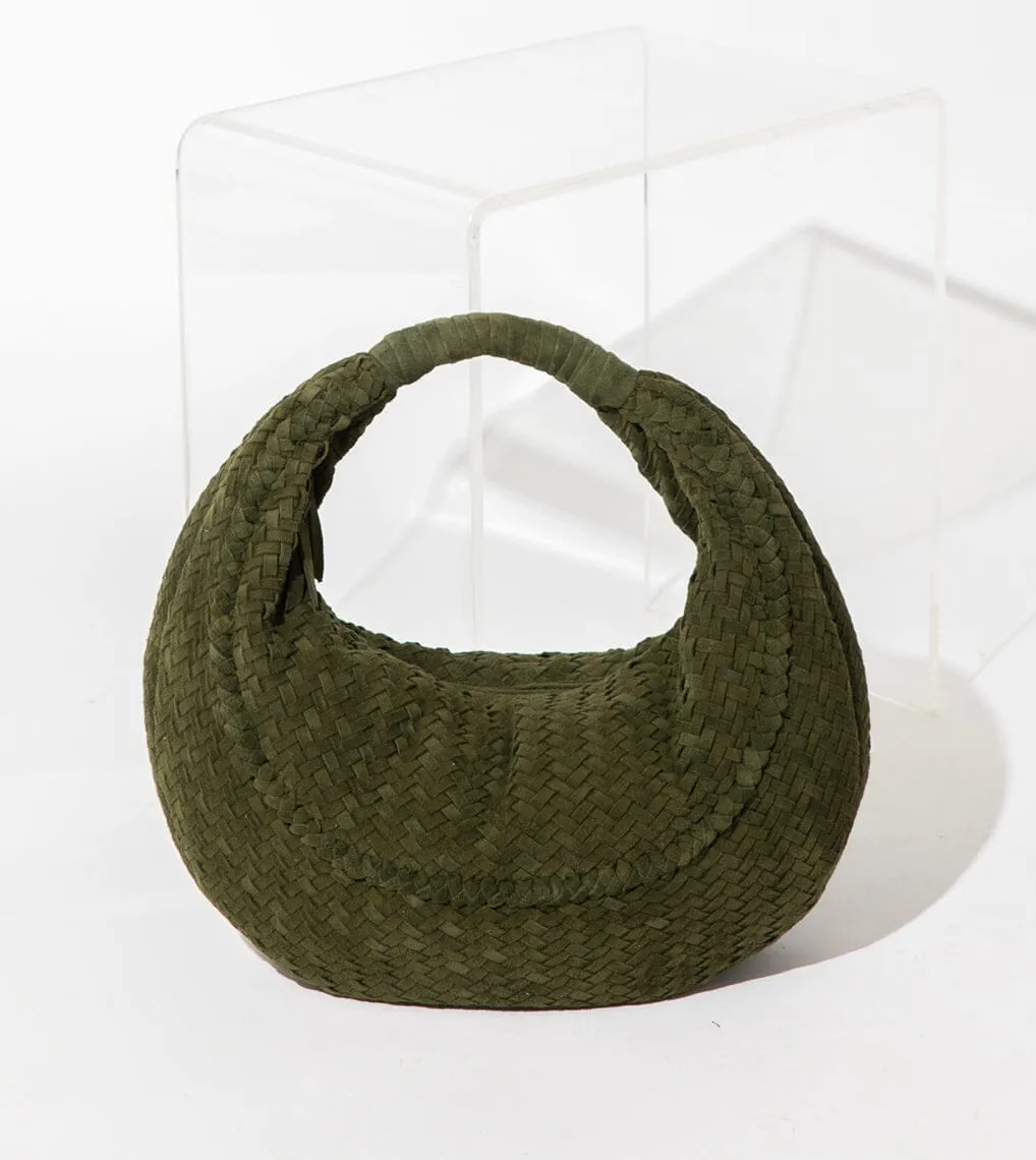 Jerrica Suede Large Hobo | Dark Green sold by Cleobella product image thumbnail 3