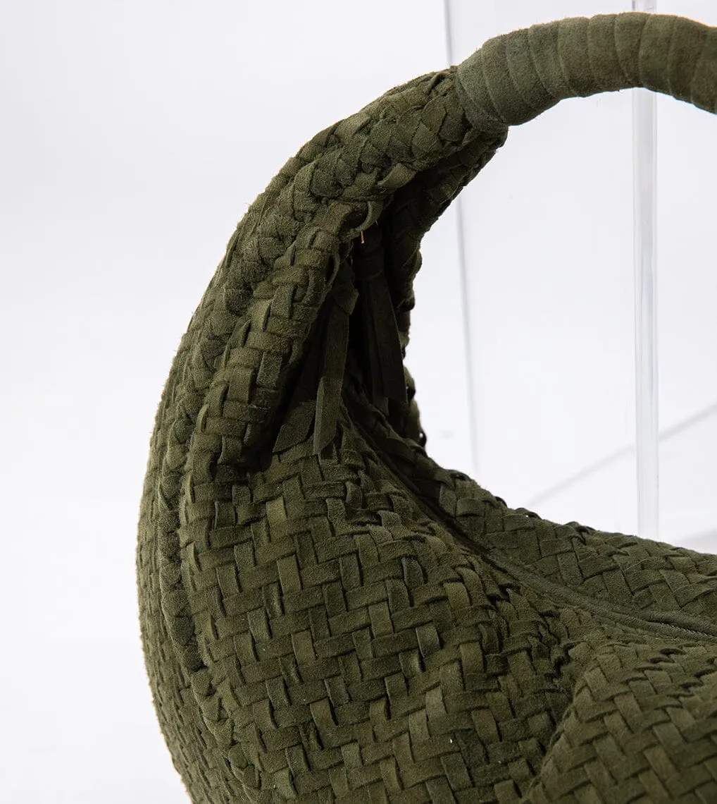 Jerrica Suede Large Hobo | Dark Green sold by Cleobella product image thumbnail 4