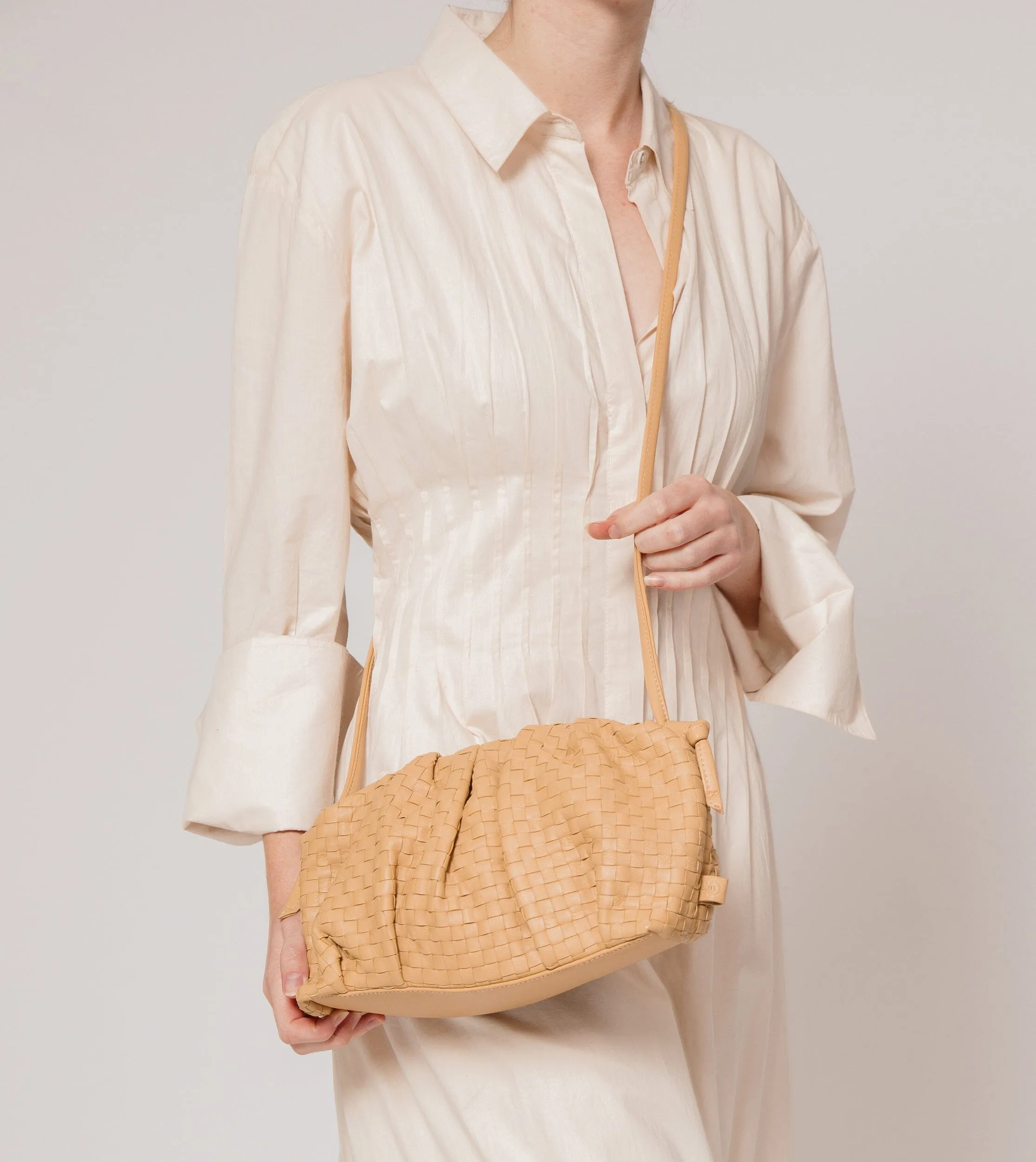 Gigi Woven Crossbody | Dark Tan sold by Cleobella product image thumbnail 4