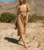 Seraphina Midi Dress | Wheat sold by Cleobella