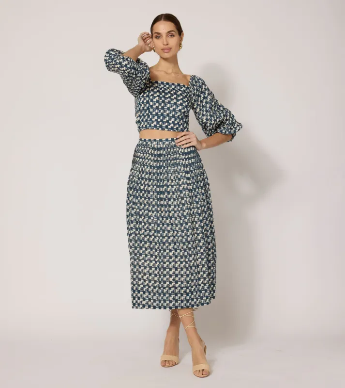 Elena Midi Skirt | Biarritz sold by Cleobella
