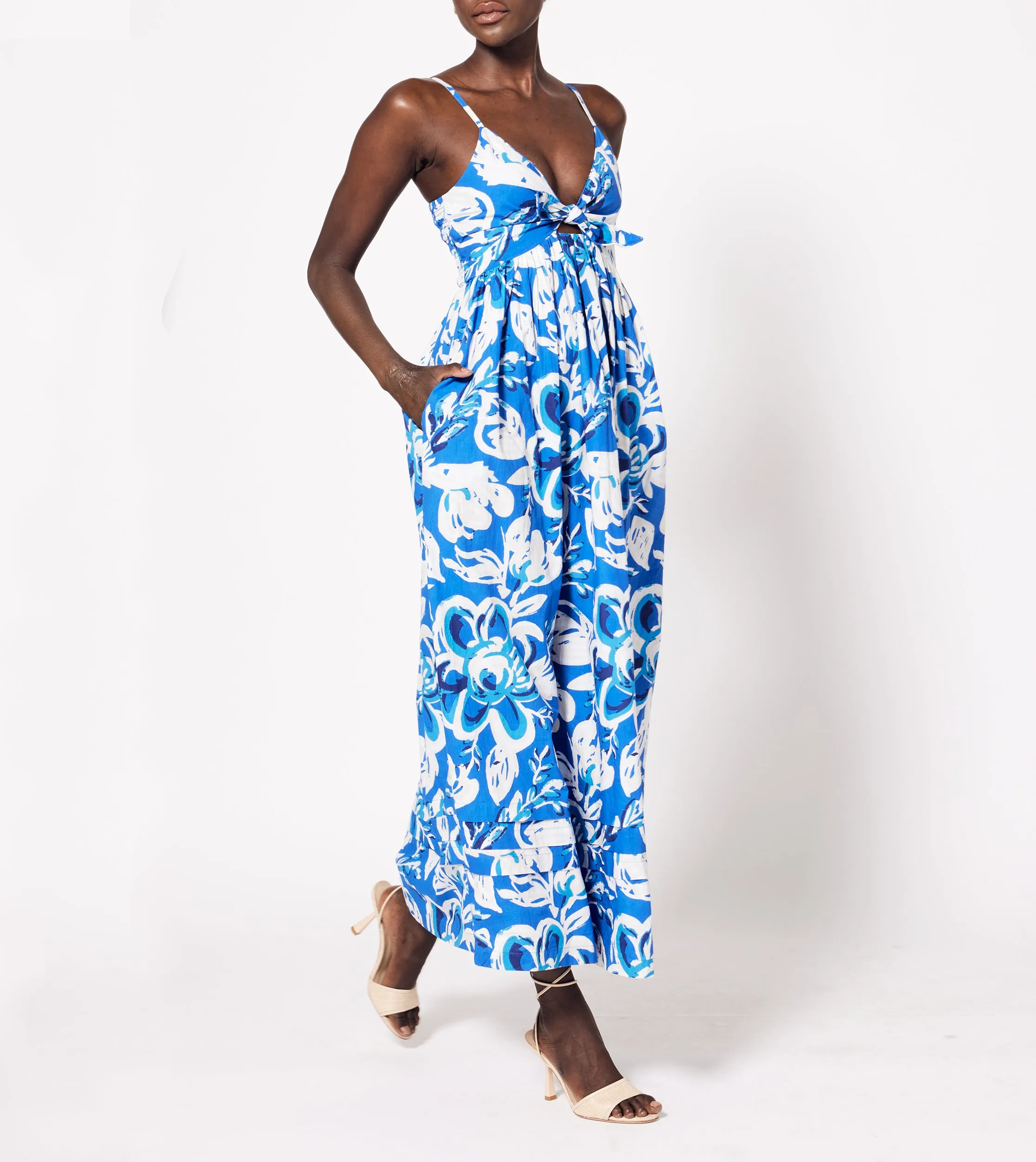 Annie Ankle Dress | Azure sold by Cleobella product image thumbnail 3