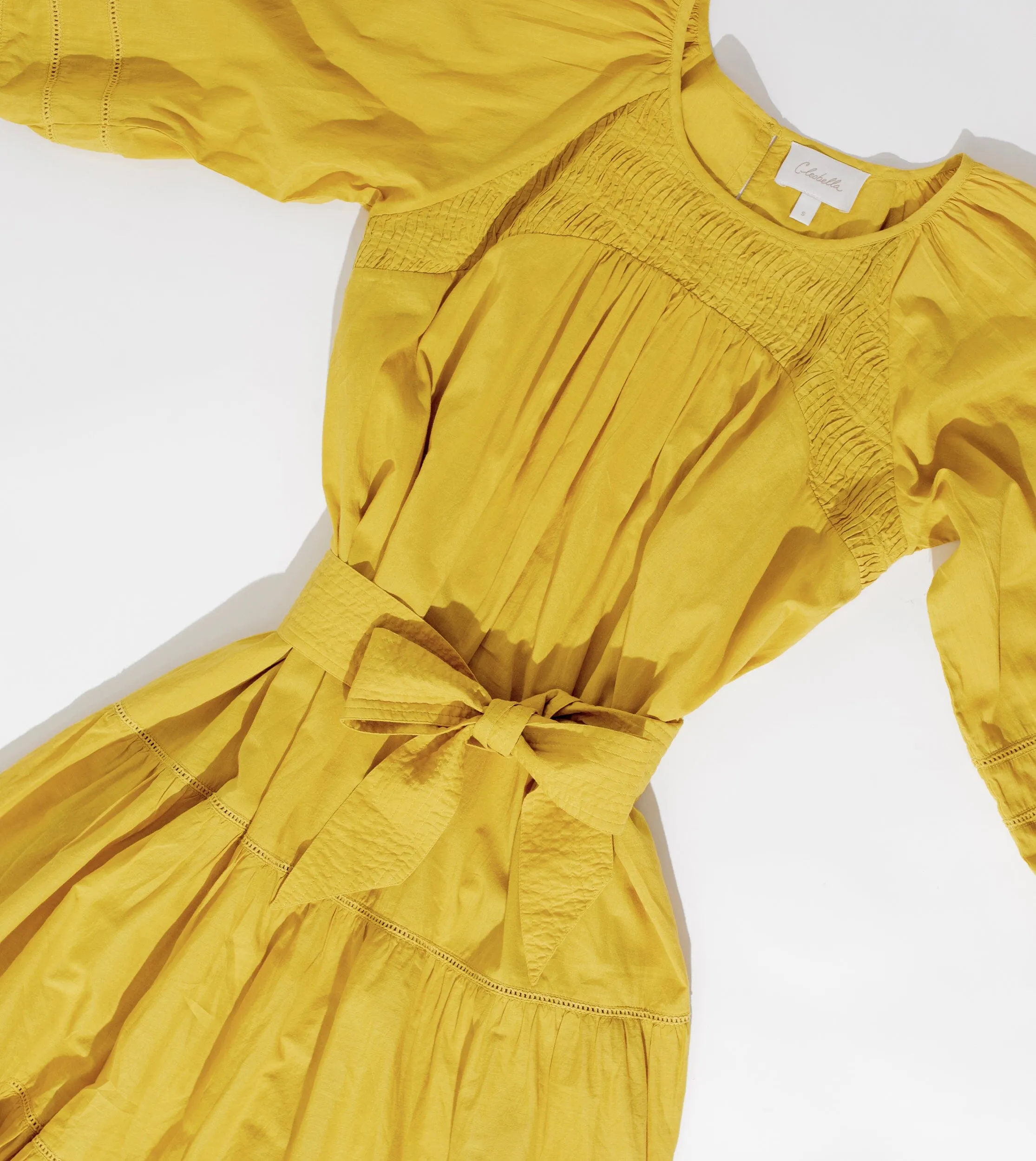 Luz Ankle Dress | Citrine sold by Cleobella product image thumbnail 4