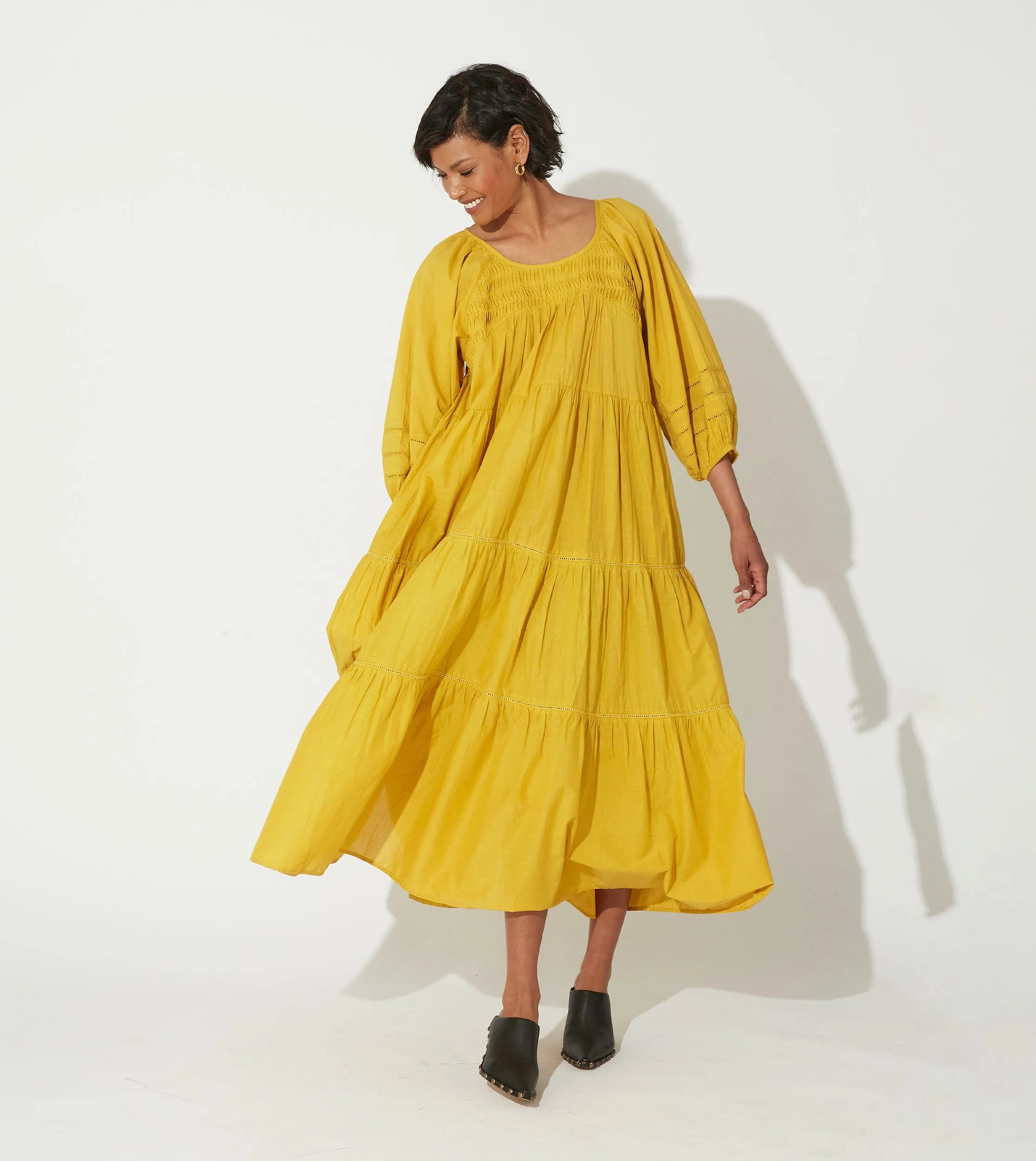 Luz Ankle Dress | Citrine sold by Cleobella product image thumbnail 3
