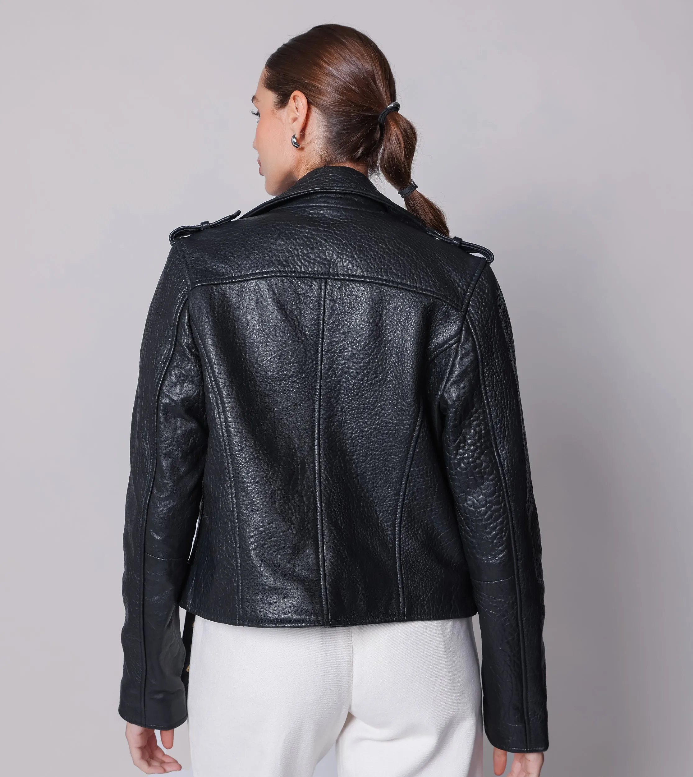 Asher Leather Jacket | Black sold by Cleobella product image thumbnail 5