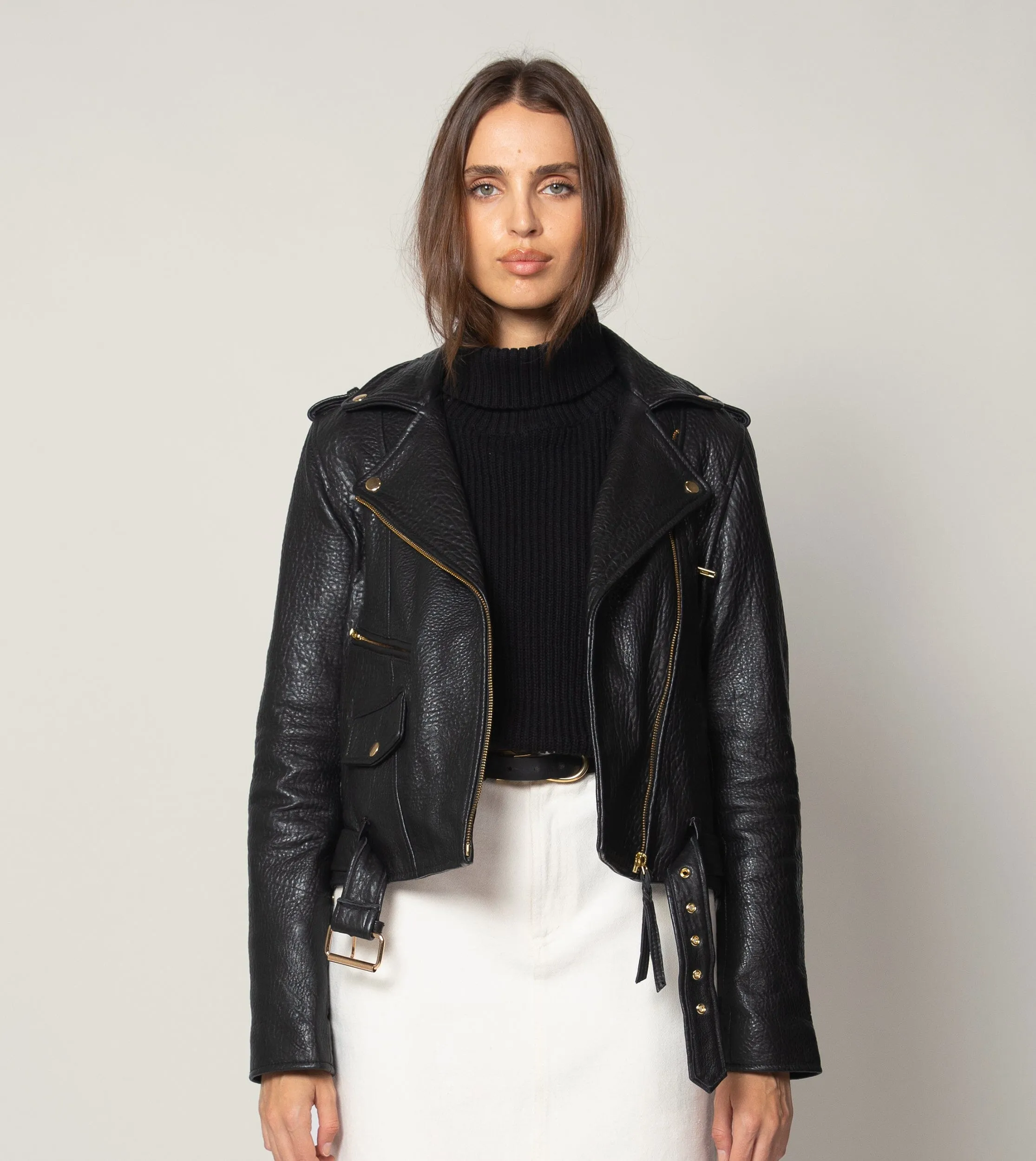 Asher Leather Jacket | Black sold by Cleobella product image thumbnail 2