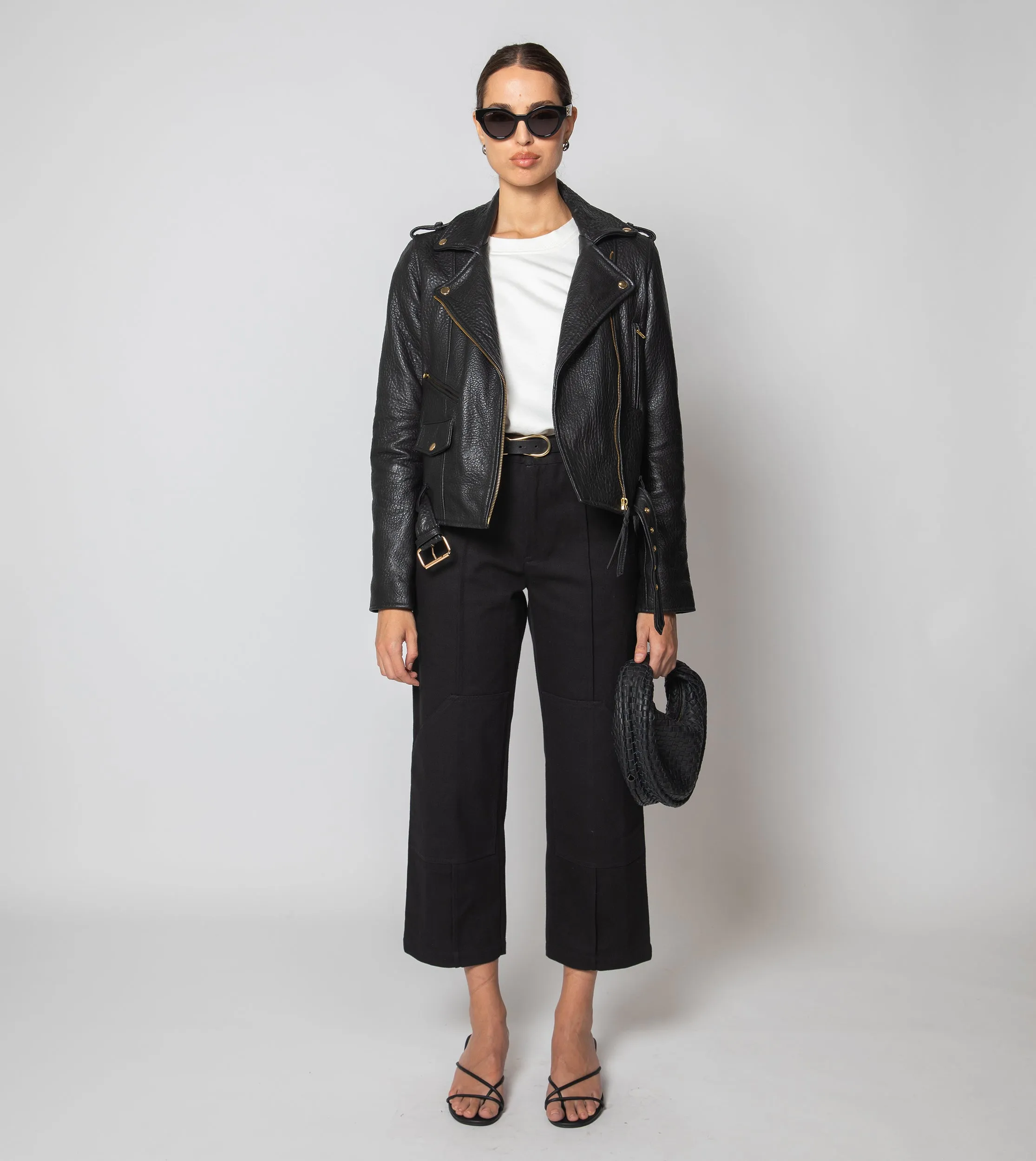 Asher Leather Jacket | Black sold by Cleobella