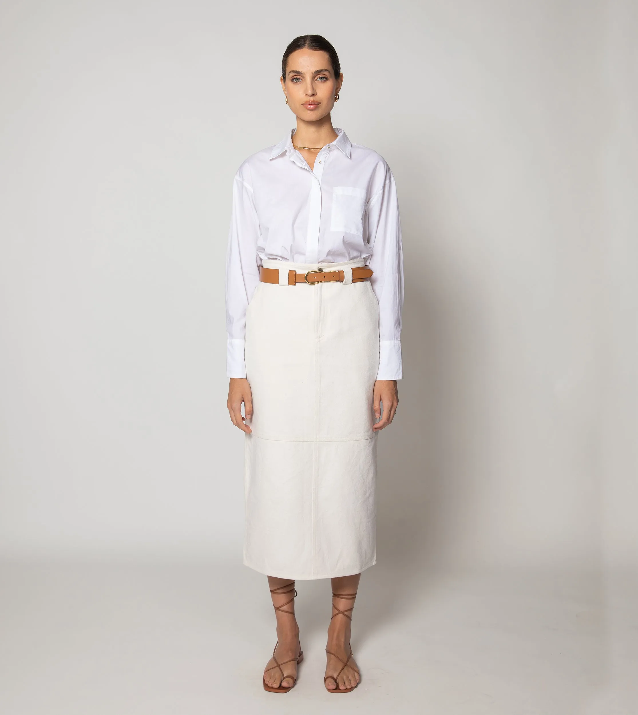 Miller Shirt | White sold by Cleobella product image thumbnail 3