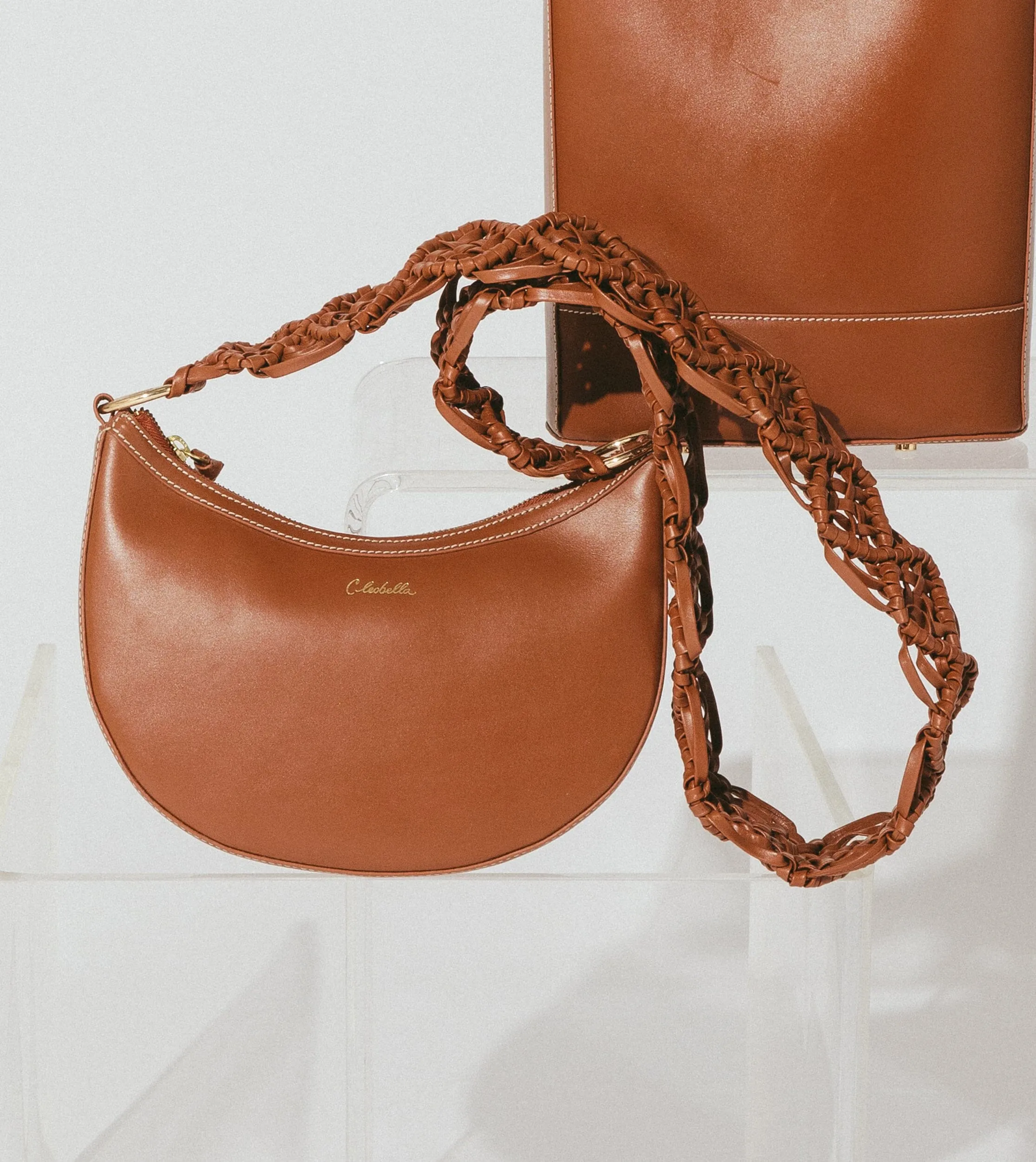 Lorelei Macrame Strap Crossbody | Brown sold by Cleobella product image thumbnail 4
