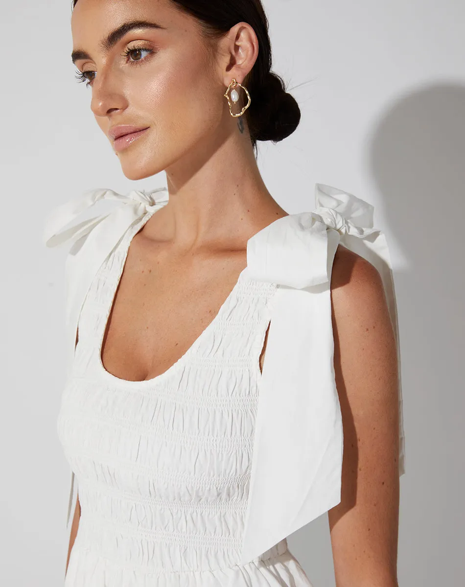 Kaiya Midi Dress | White sold by Cleobella product image thumbnail 4