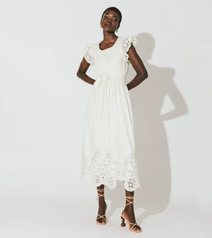 Allegra Midi Dress | Ivory sold by Cleobella
