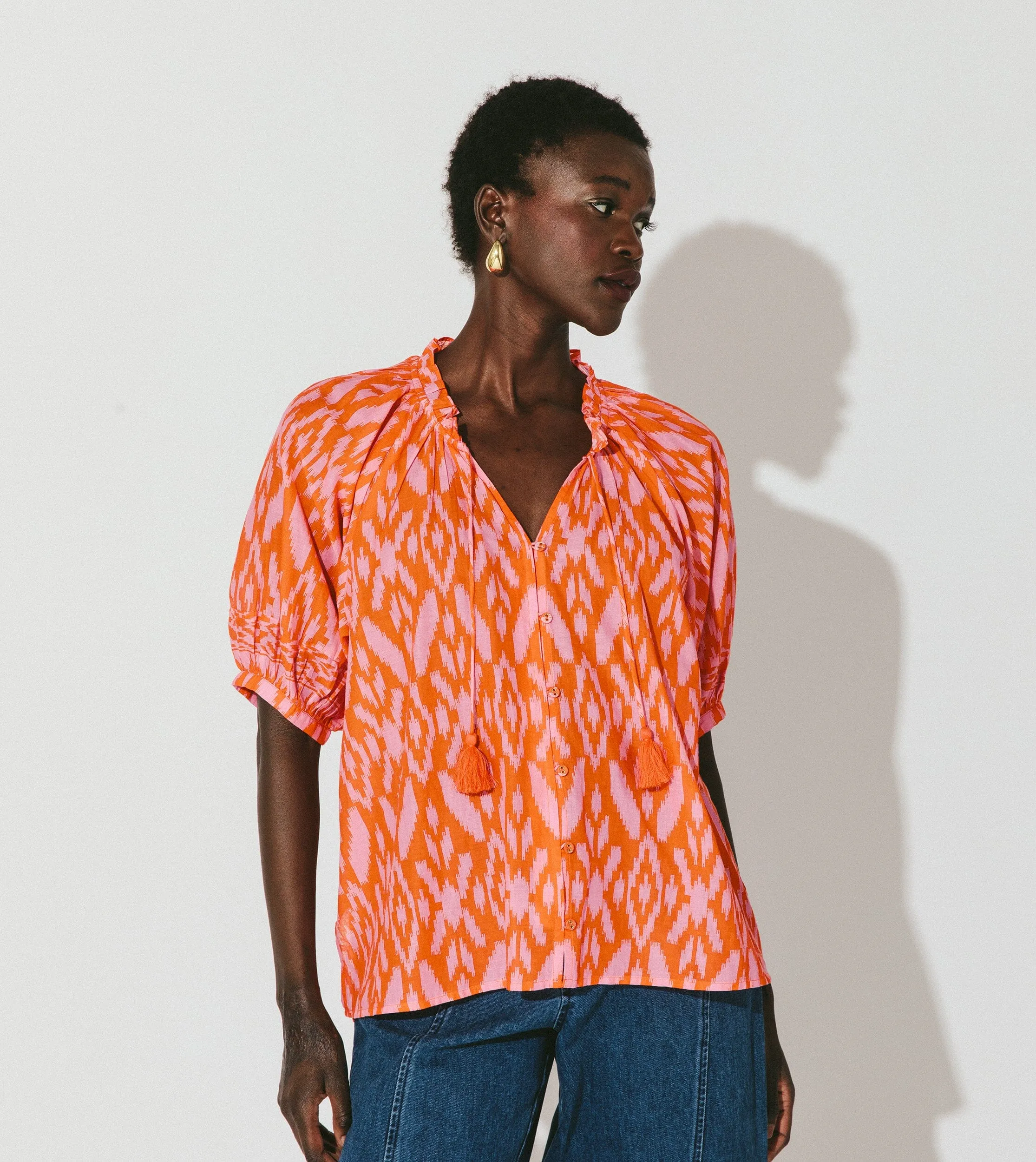 Malinda Blouse | Jaipur Ikat sold by Cleobella product image thumbnail 5