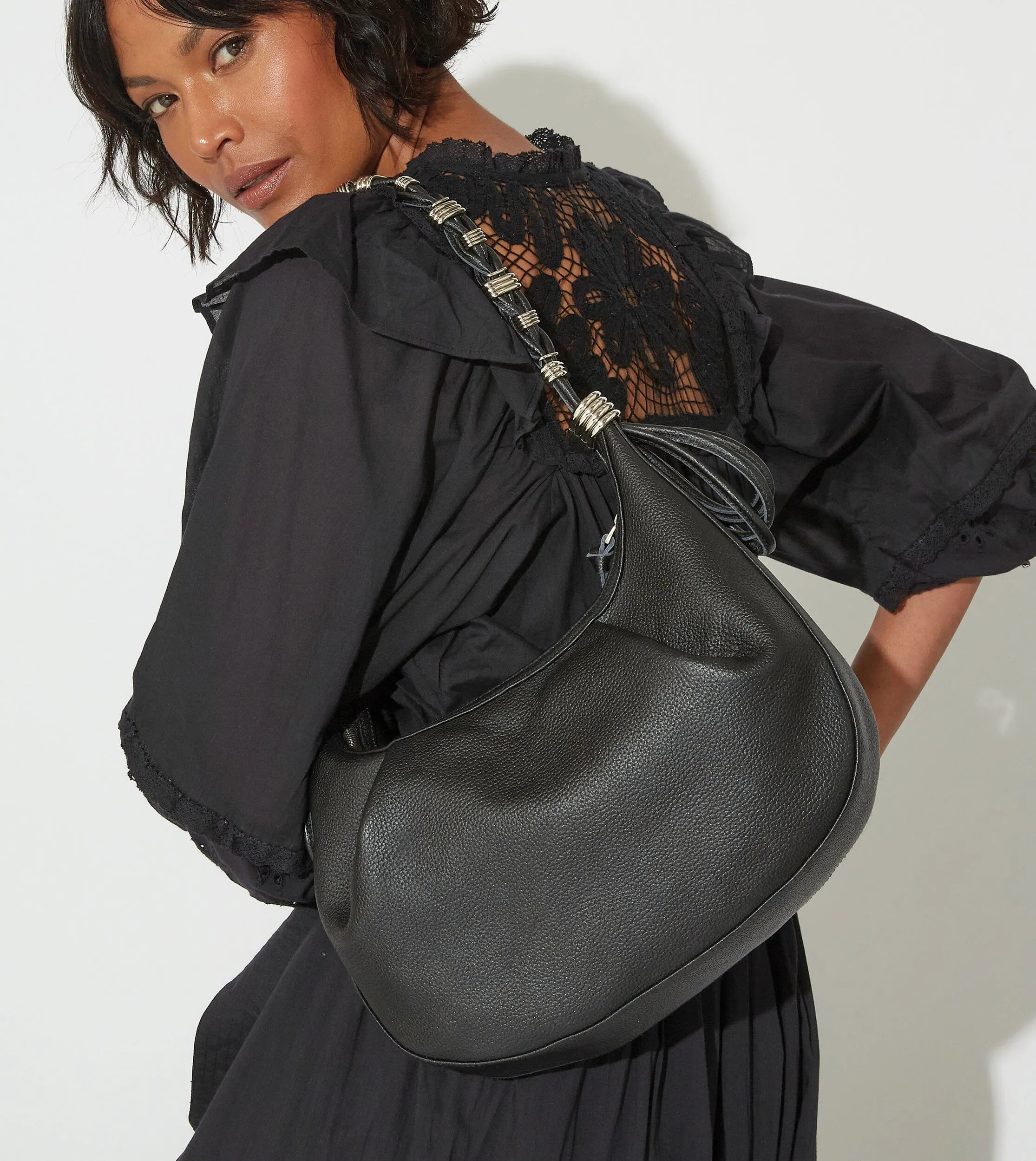 Seville Handbag | Black sold by Cleobella product image thumbnail 3