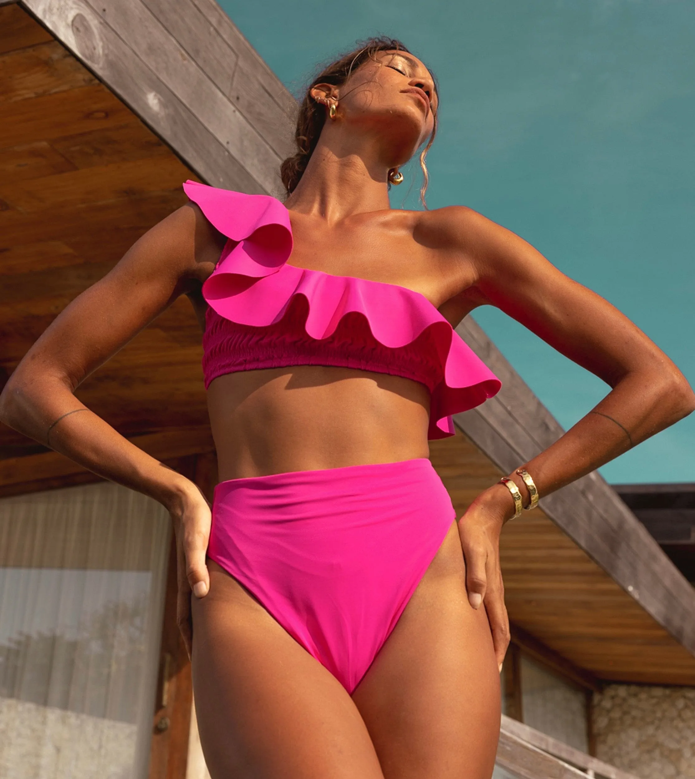 Alice Bottom | Magenta sold by Cleobella