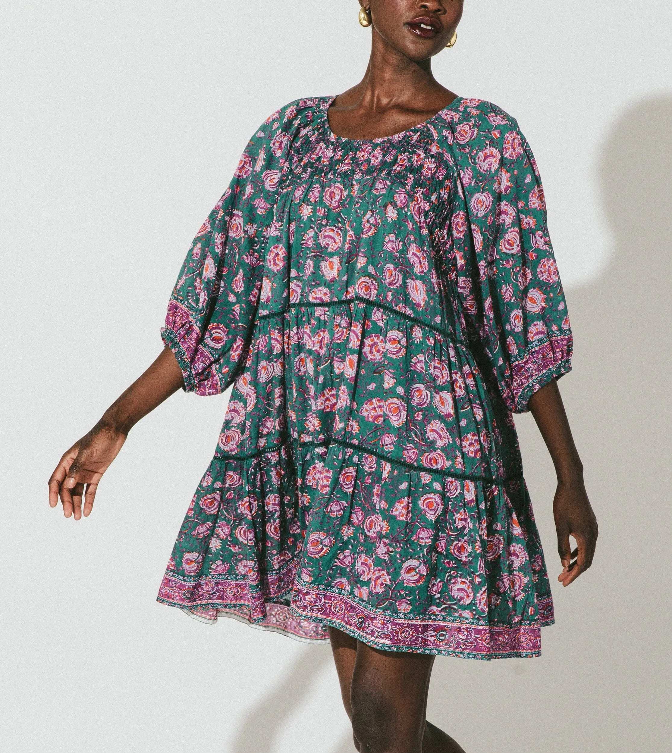 Jessa Mini Dress | Jade Floral sold by Cleobella product image thumbnail 2