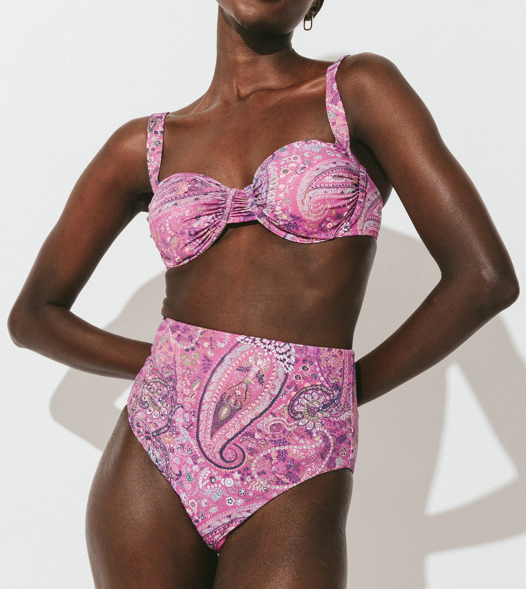Beckett Top | Caymen Paisley Pink sold by Cleobella product image thumbnail 3