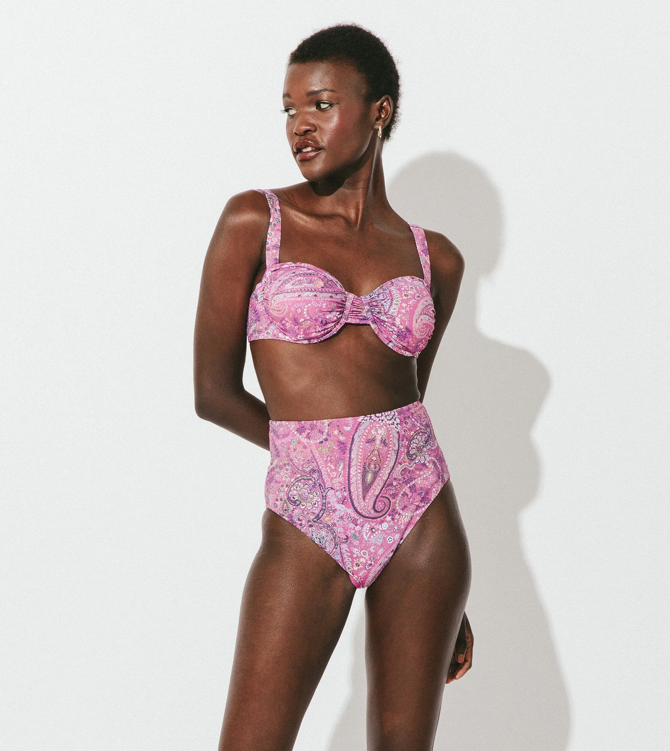 Beckett Top | Caymen Paisley Pink sold by Cleobella