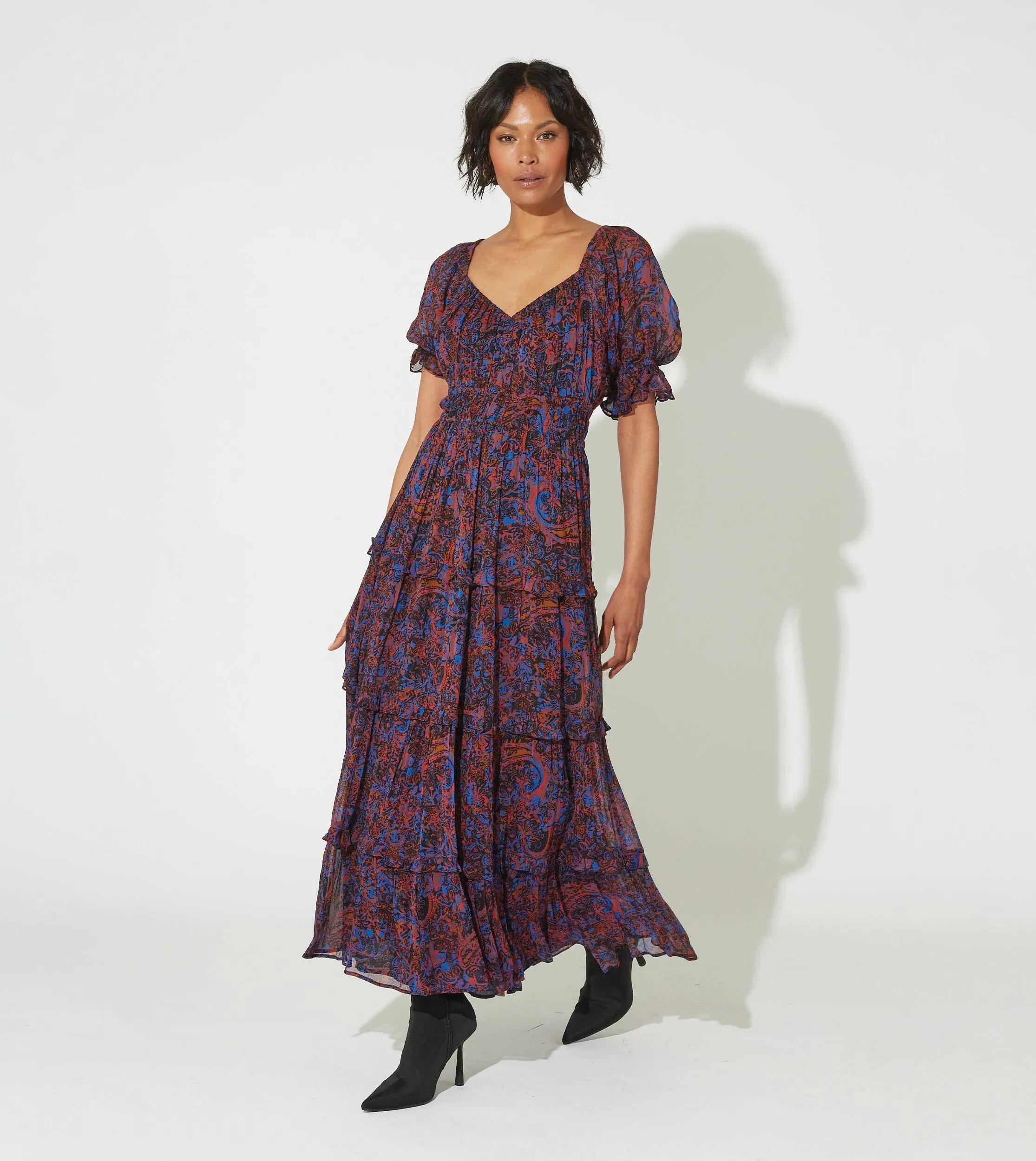 Alessia Midi Dress | Retrograde Paisley sold by Cleobella product image thumbnail 4