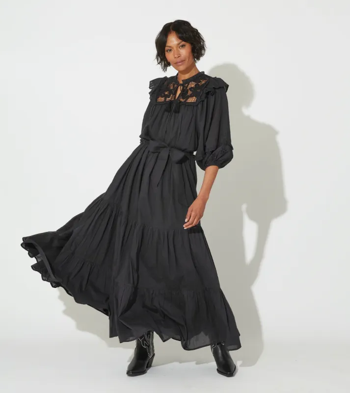 Ravenna Ankle Dress | Black sold by Cleobella