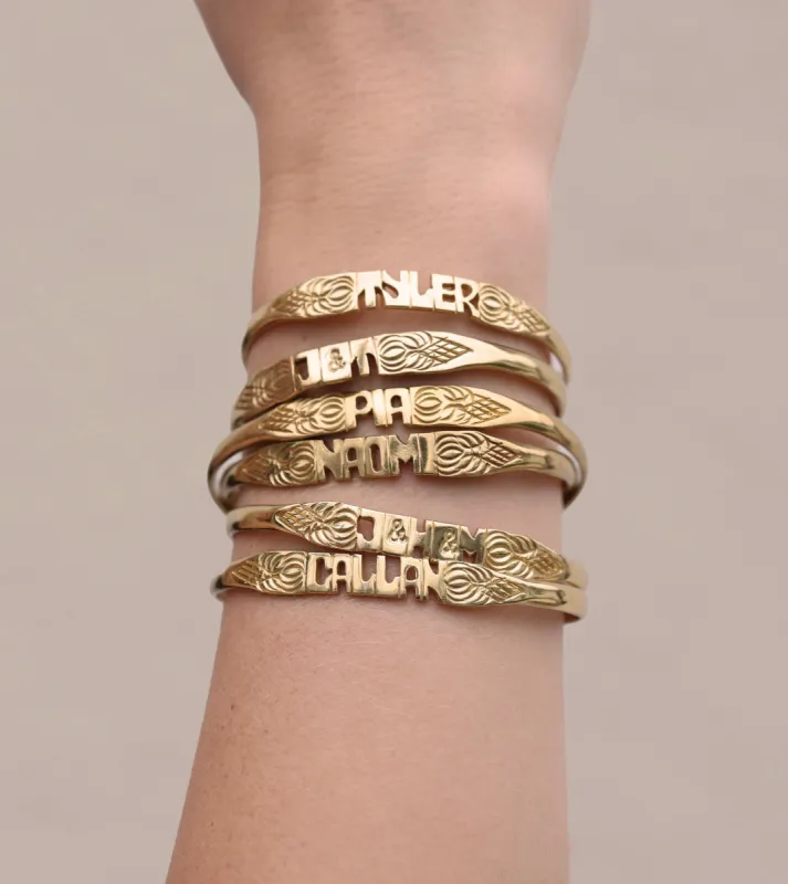 Custom Bali Word Bracelet sold by Cleobella