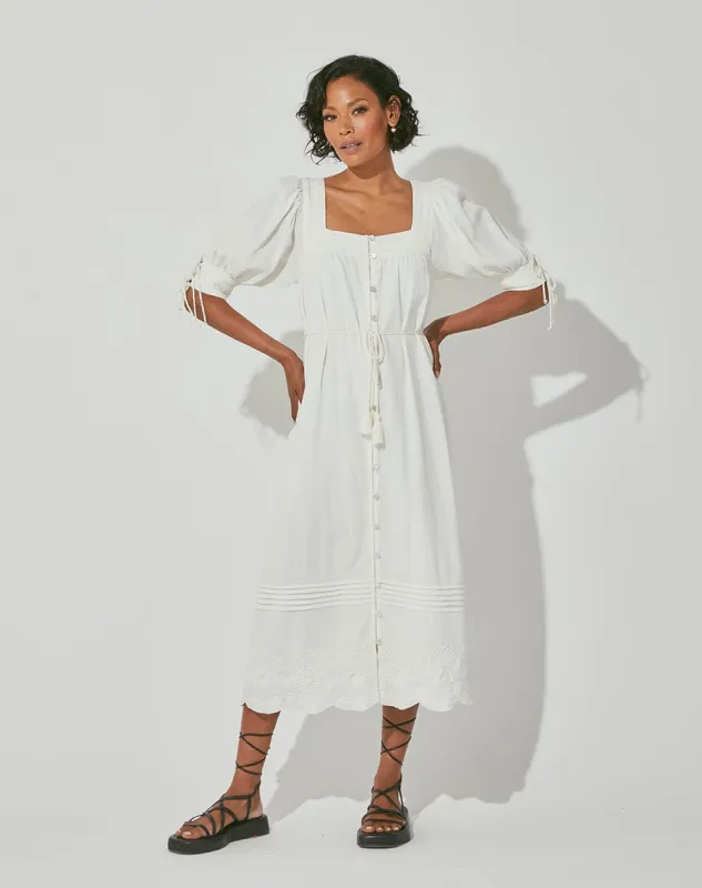 Lola Midi Dress | Ivory sold by Cleobella