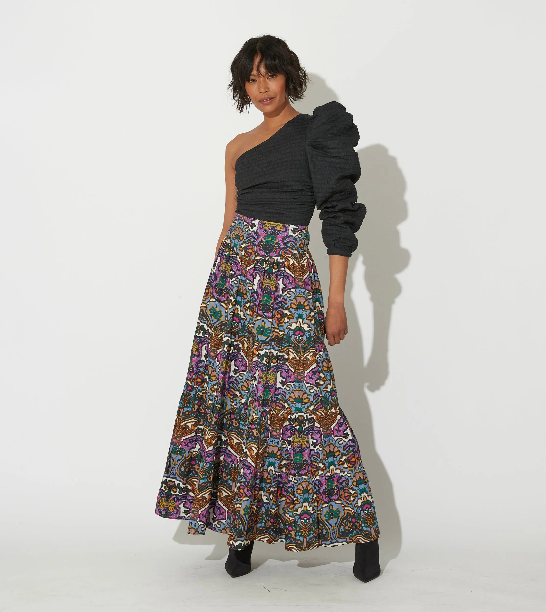 Rania Maxi Skirt | Mosaic Ikat sold by Cleobella