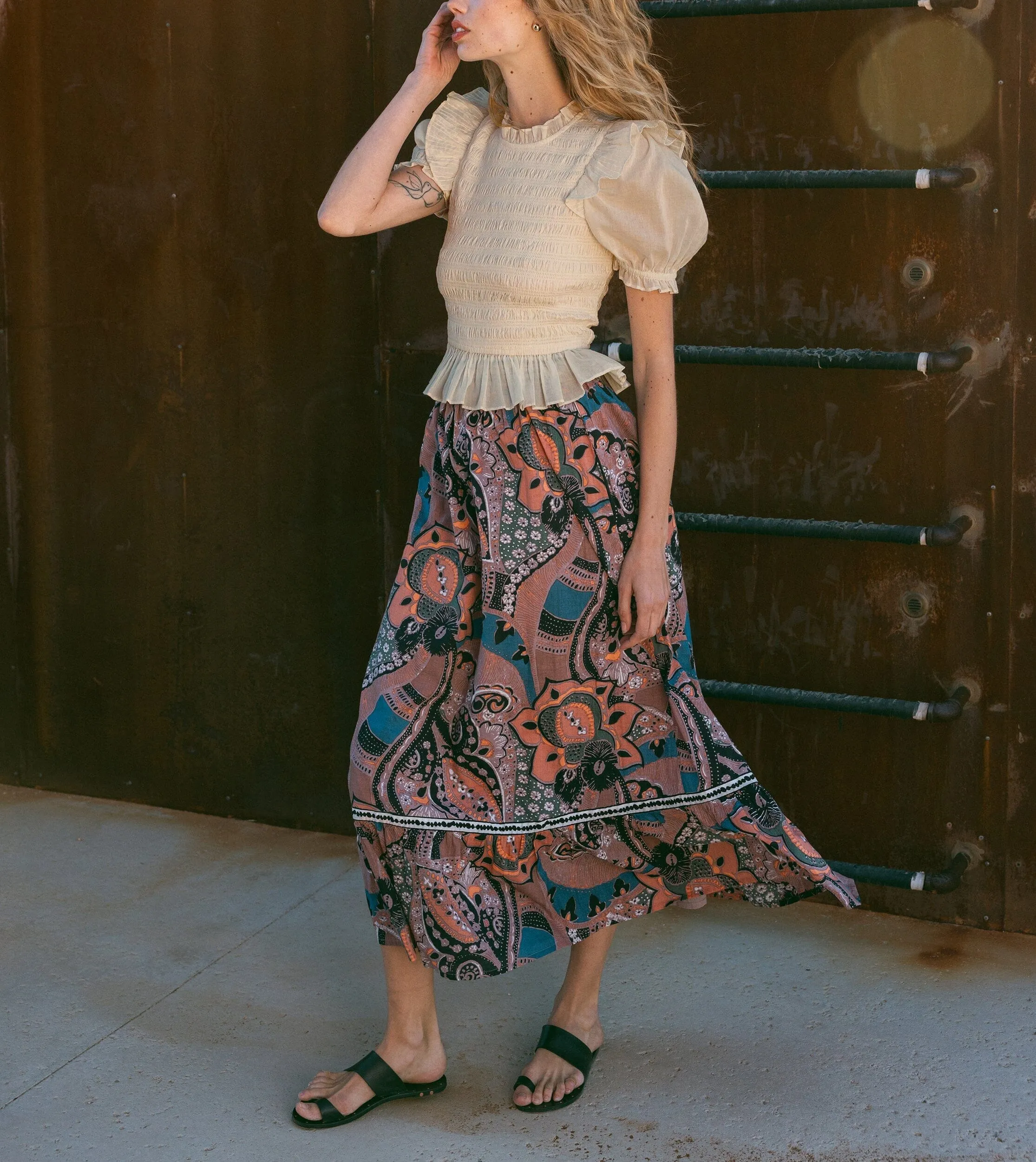 Amelie Top | Pale Champagne sold by Cleobella product image thumbnail 3