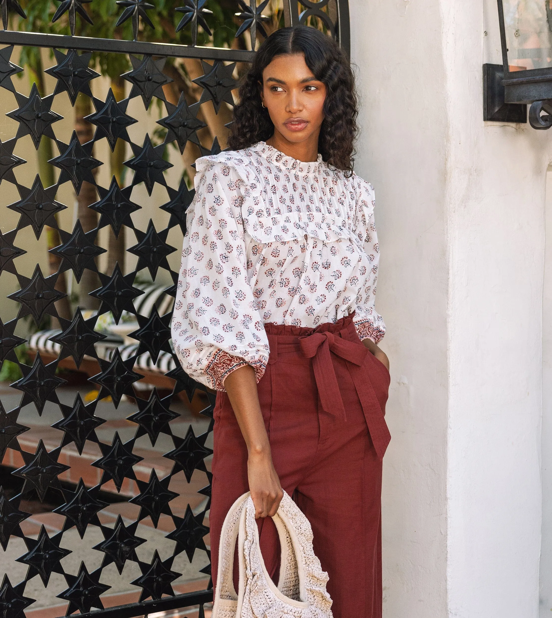 Vanna Blouse | Belize Blossom sold by Cleobella product image thumbnail 2