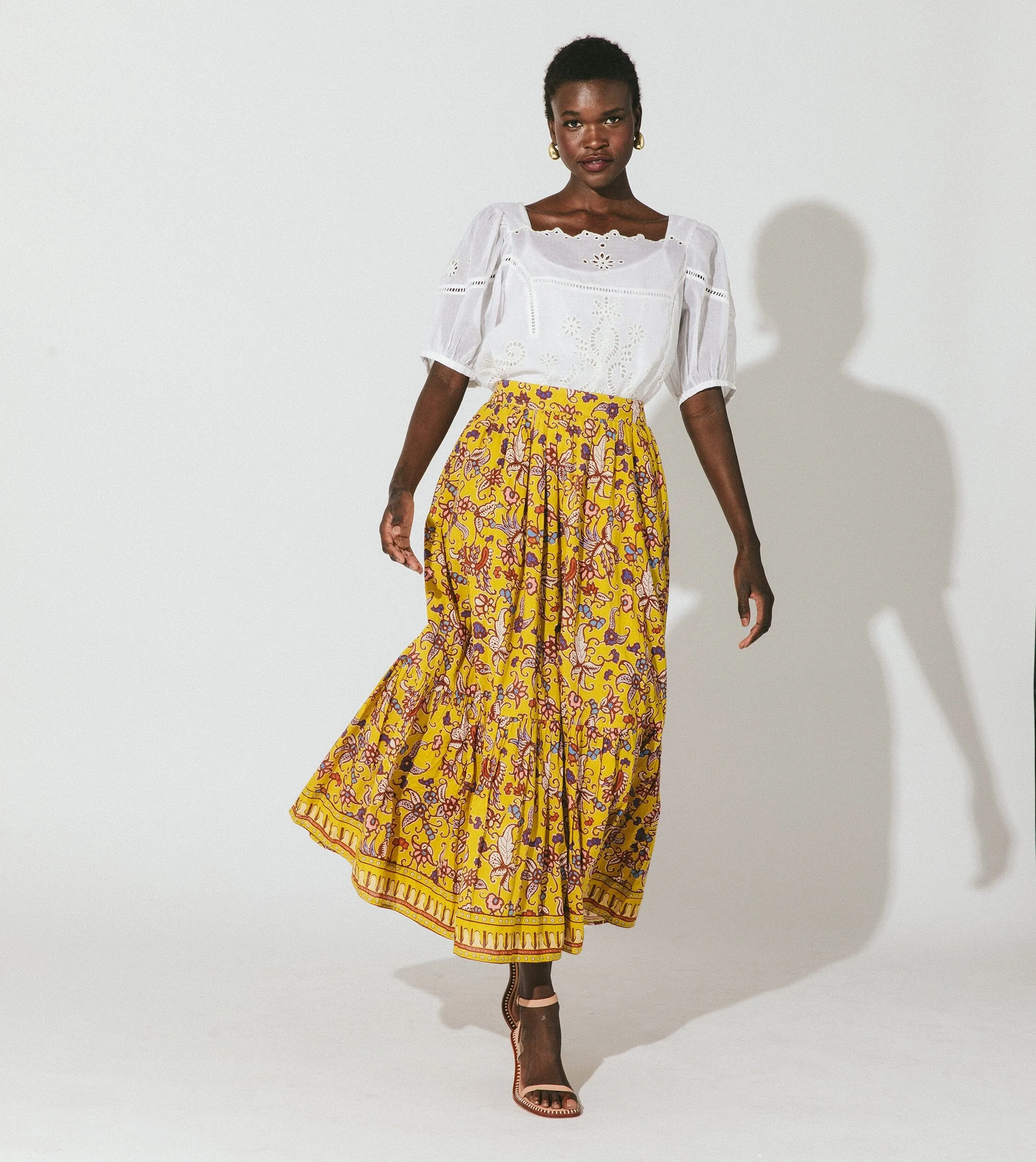 Charlene Ankle Skirt | Evora sold by Cleobella product image thumbnail 3