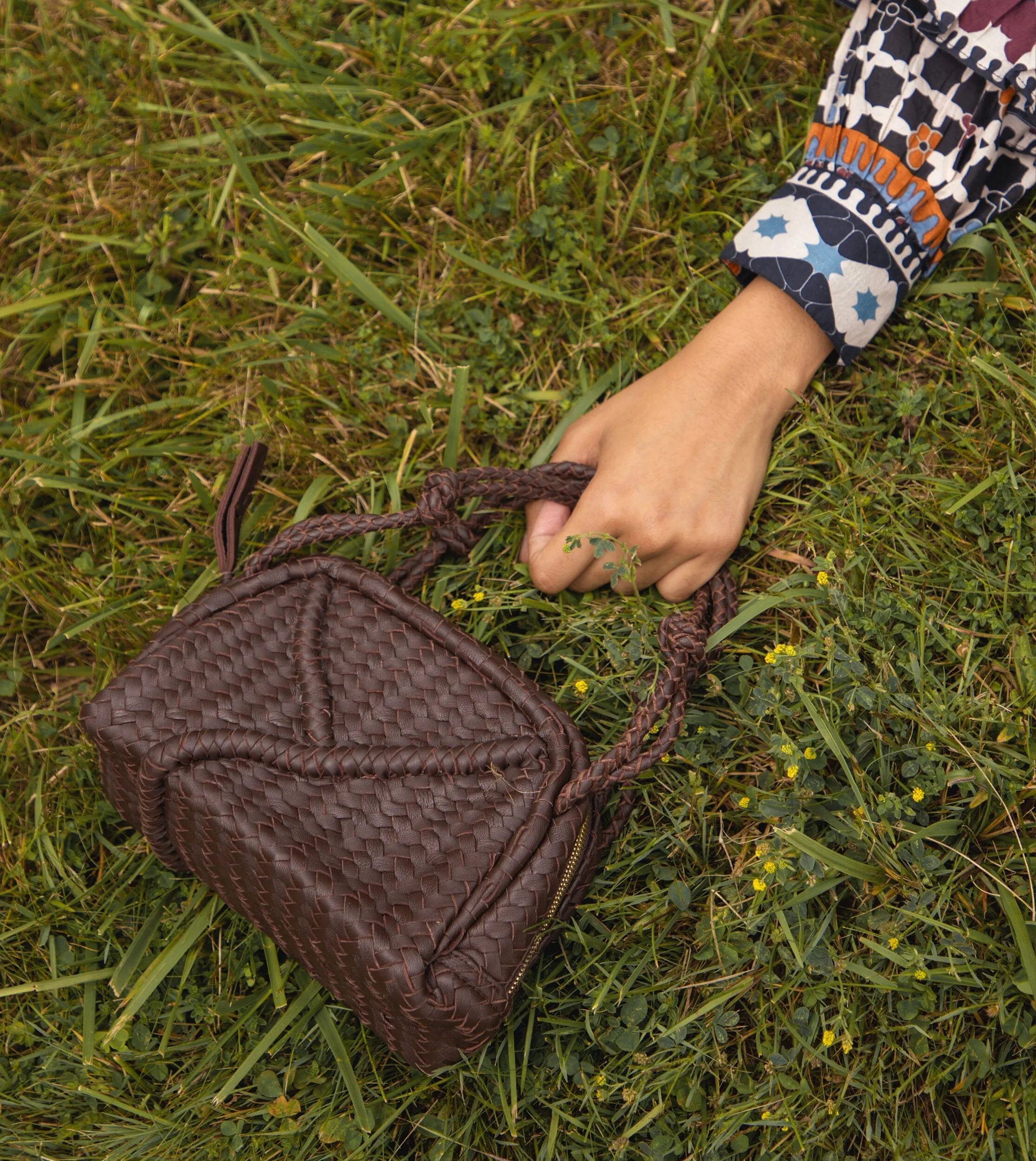 Kiran Handbag | Chocolate sold by Cleobella product image thumbnail 2