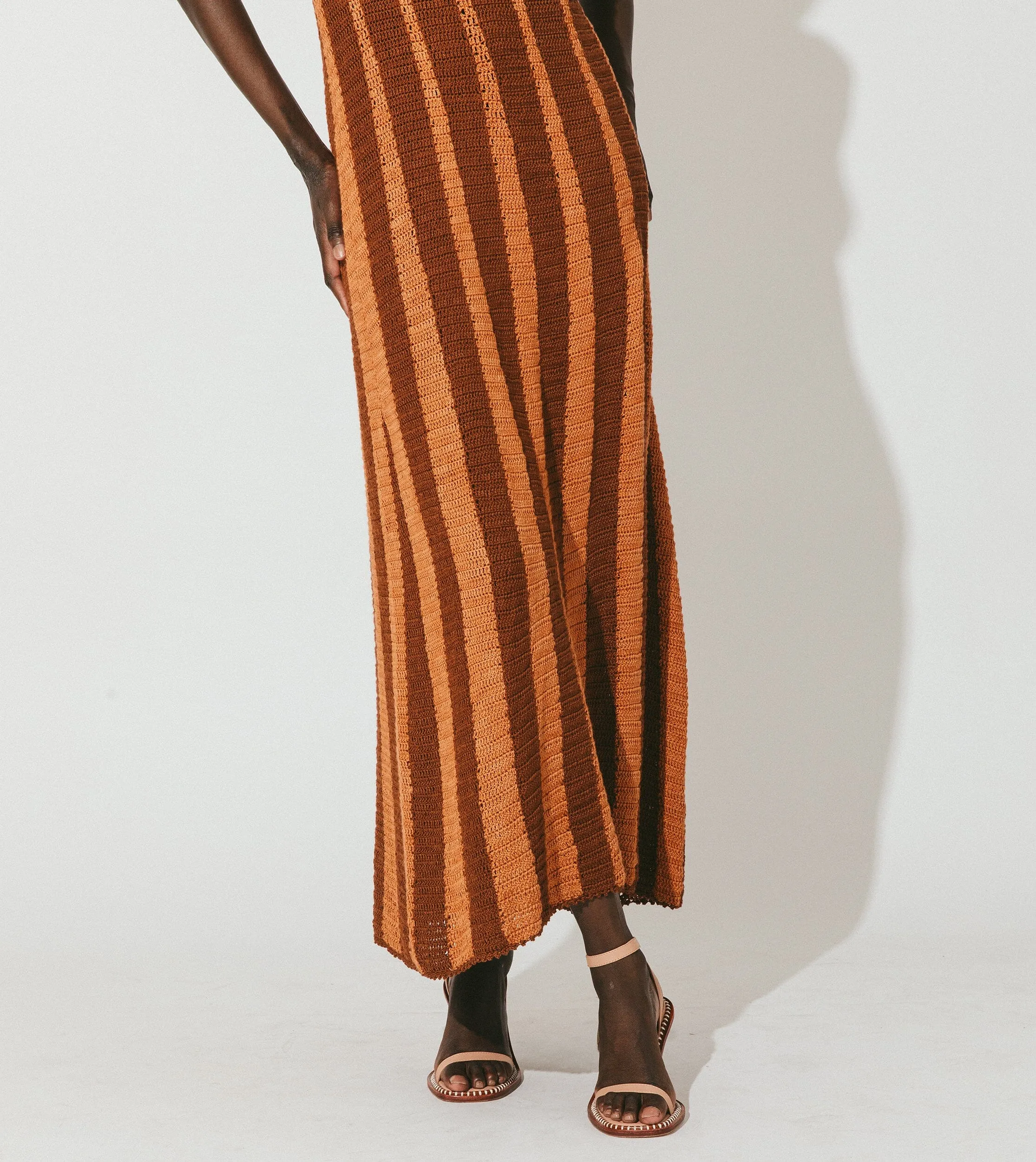 Ginger Hand Crochet Midi Dress | Terracotta Multi sold by Cleobella product image thumbnail 4