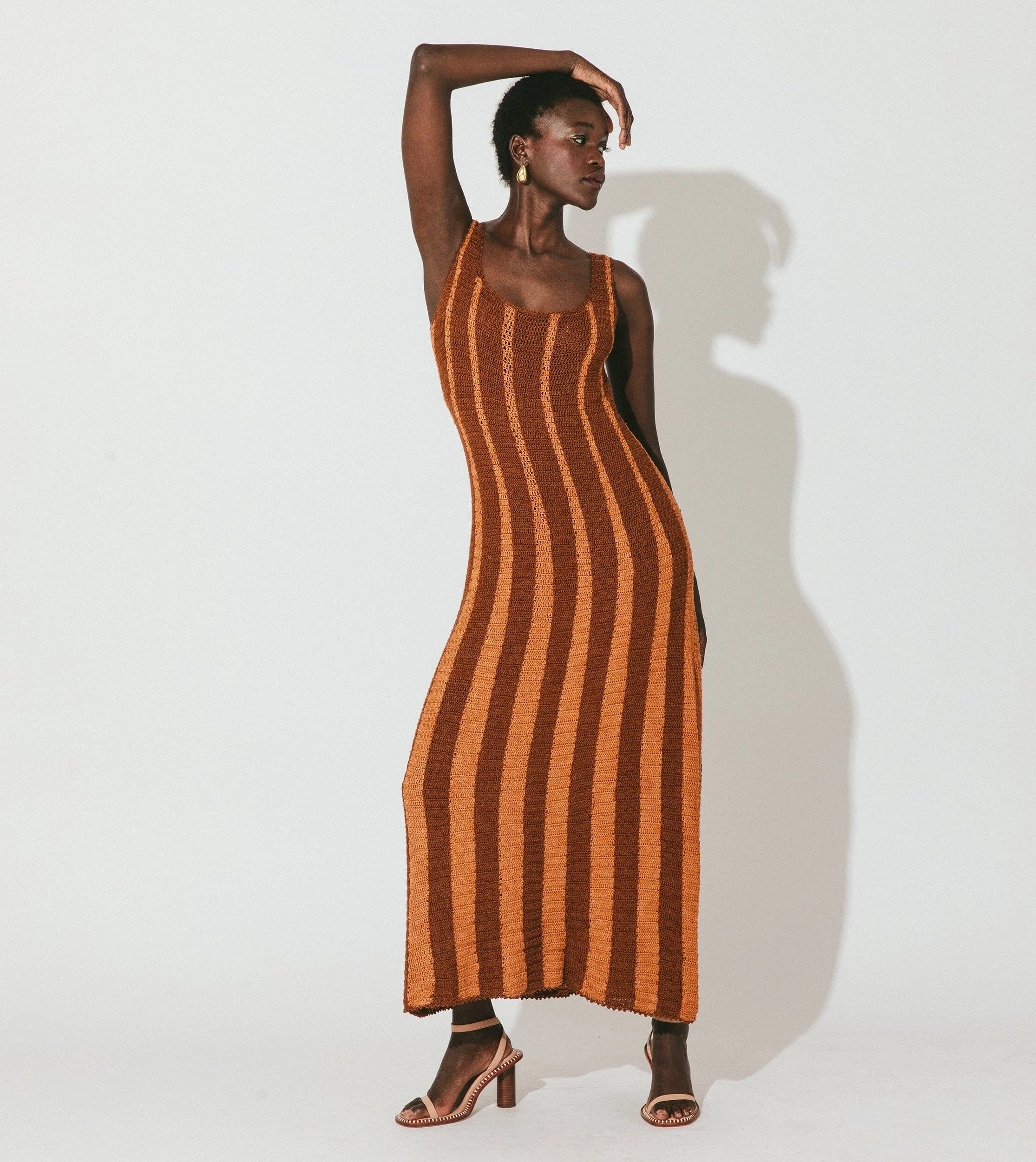 Ginger Hand Crochet Midi Dress | Terracotta Multi sold by Cleobella product image thumbnail 3
