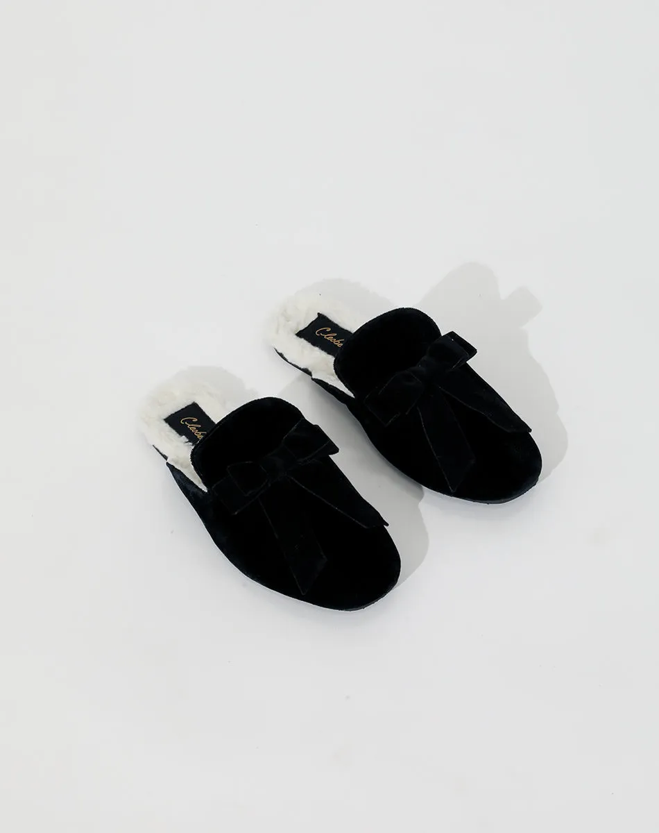 Velvet Slippers | Black sold by Cleobella product image thumbnail 2