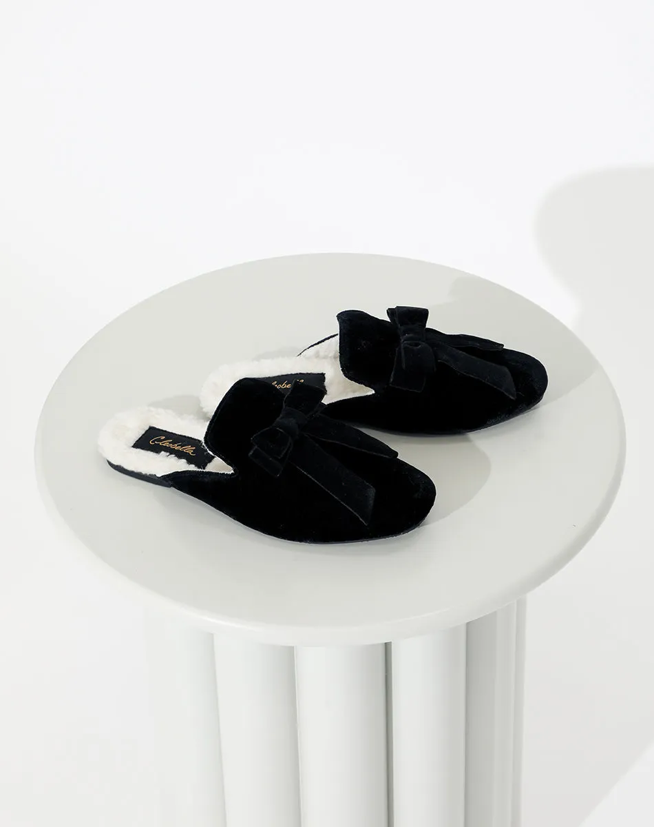 Velvet Slippers | Black sold by Cleobella product image thumbnail 4