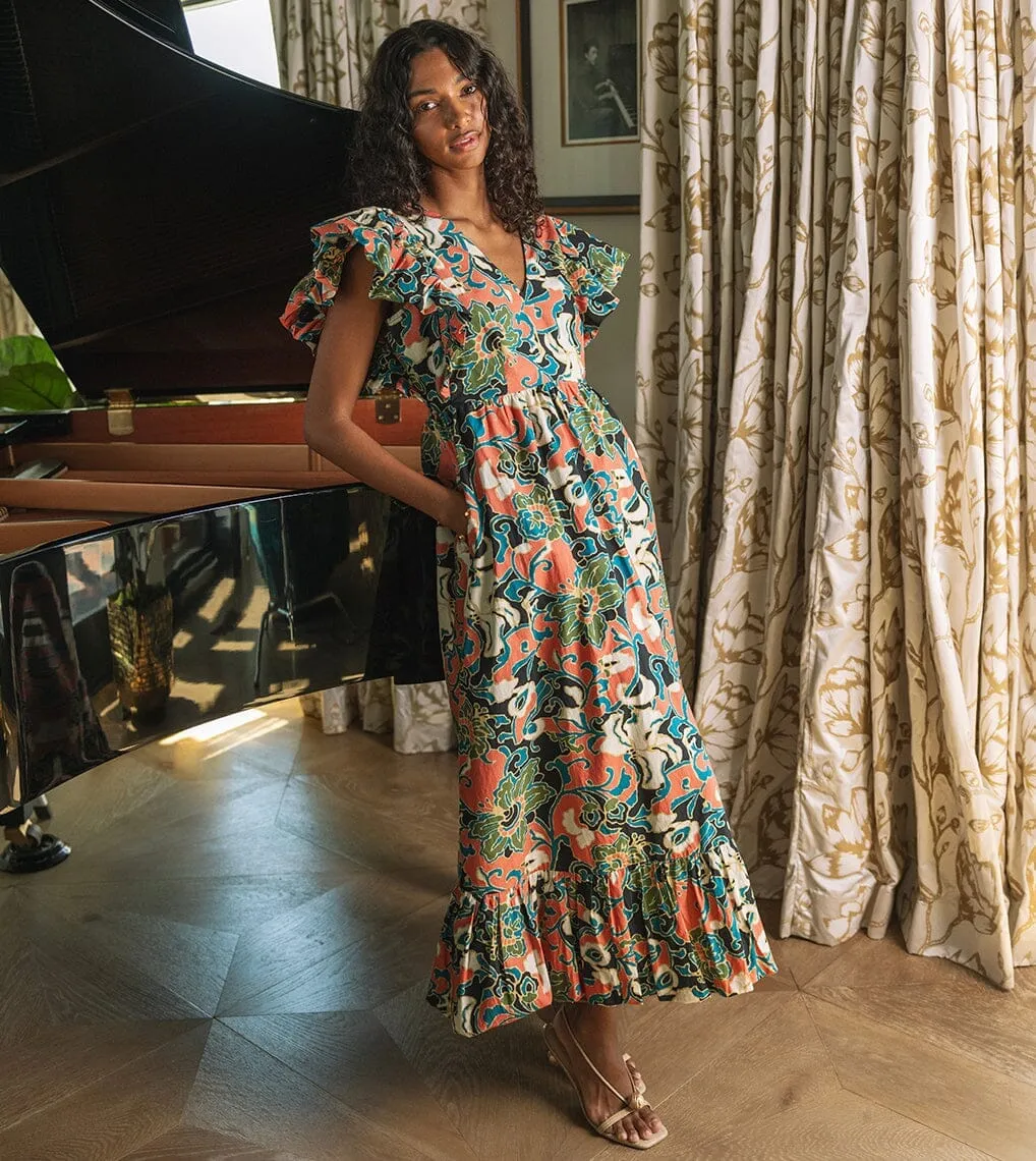 Barbara Midi Dress | Gypsy Bloom sold by Cleobella product image thumbnail 2