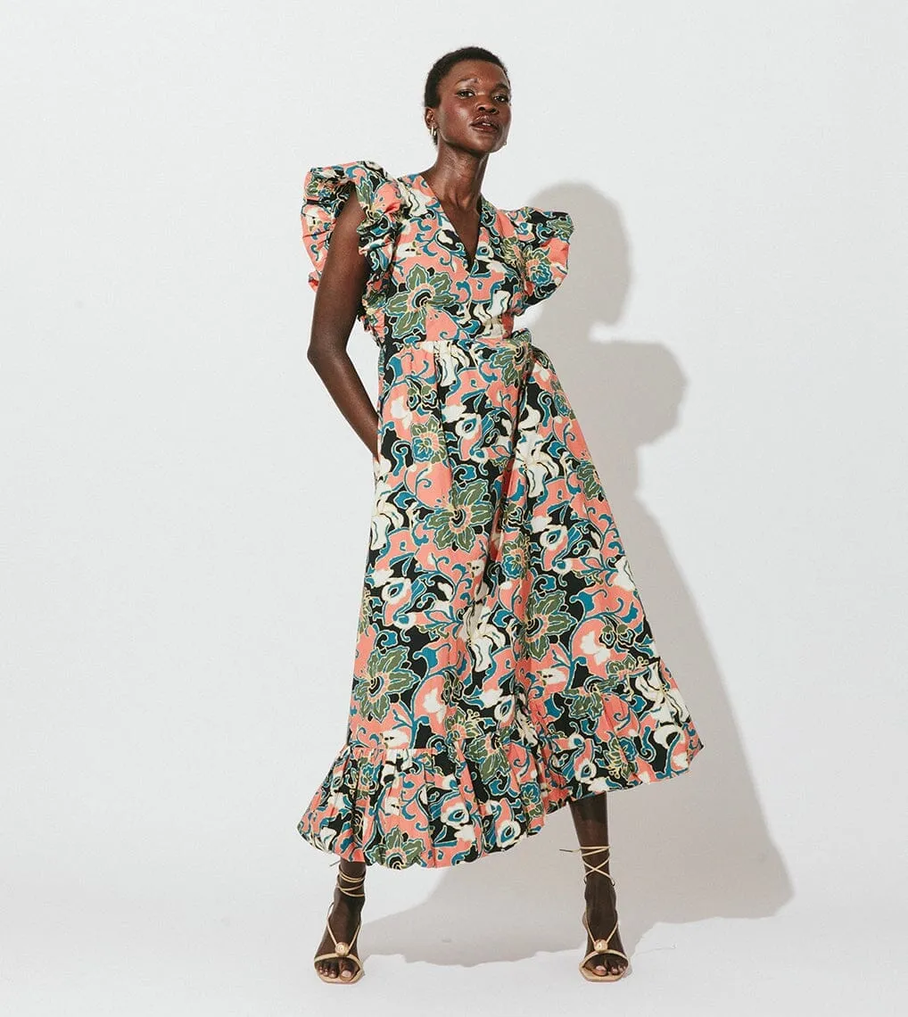 Barbara Midi Dress | Gypsy Bloom sold by Cleobella product image thumbnail 3