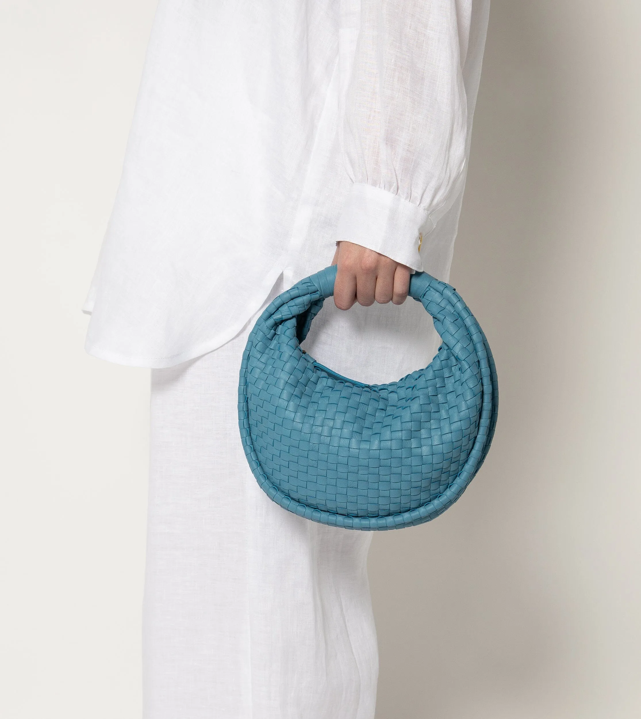 Jem Leather Mini Hobo | Periwinkle sold by Cleobella